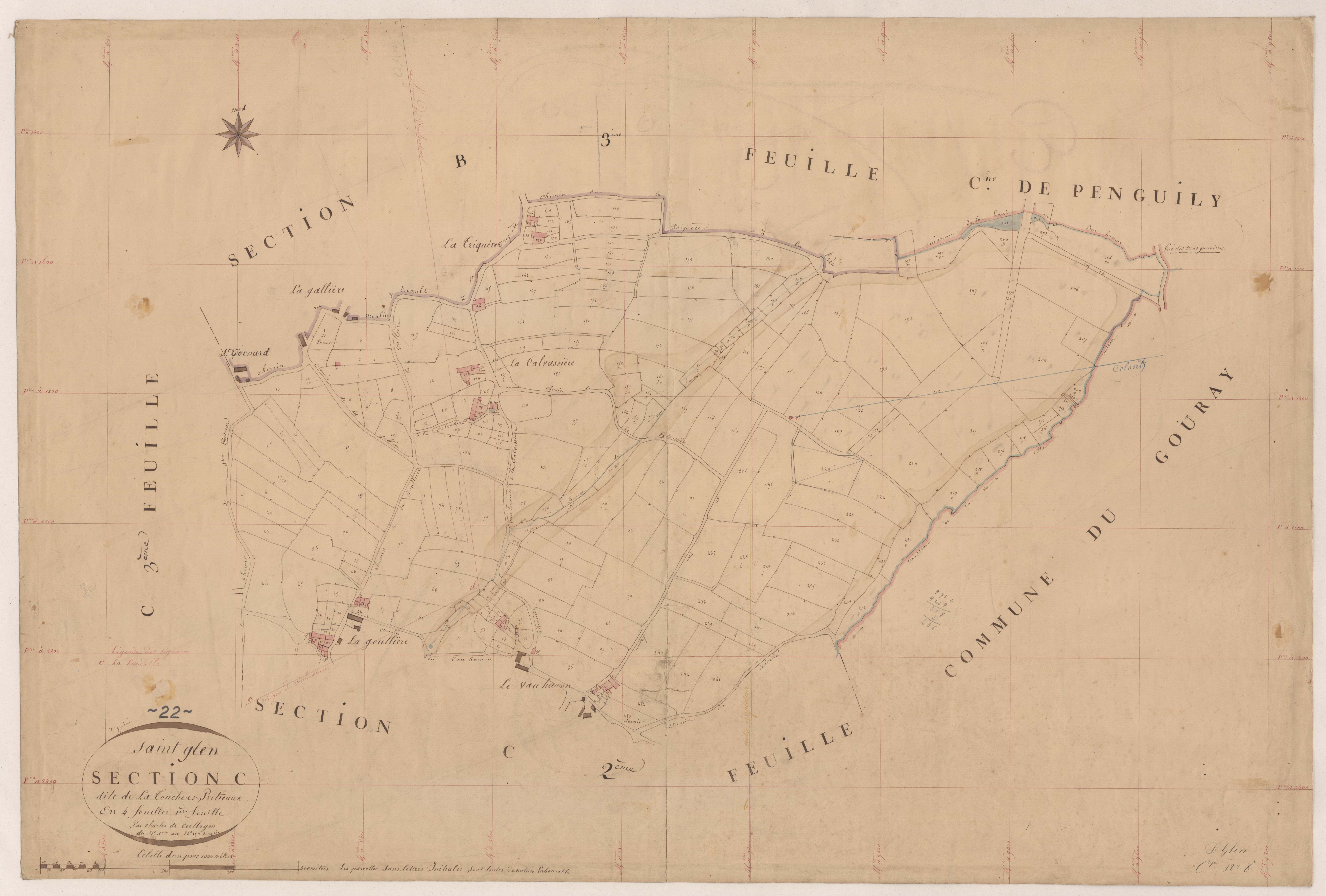 Saint-Glen - Section C, 1re feuille
