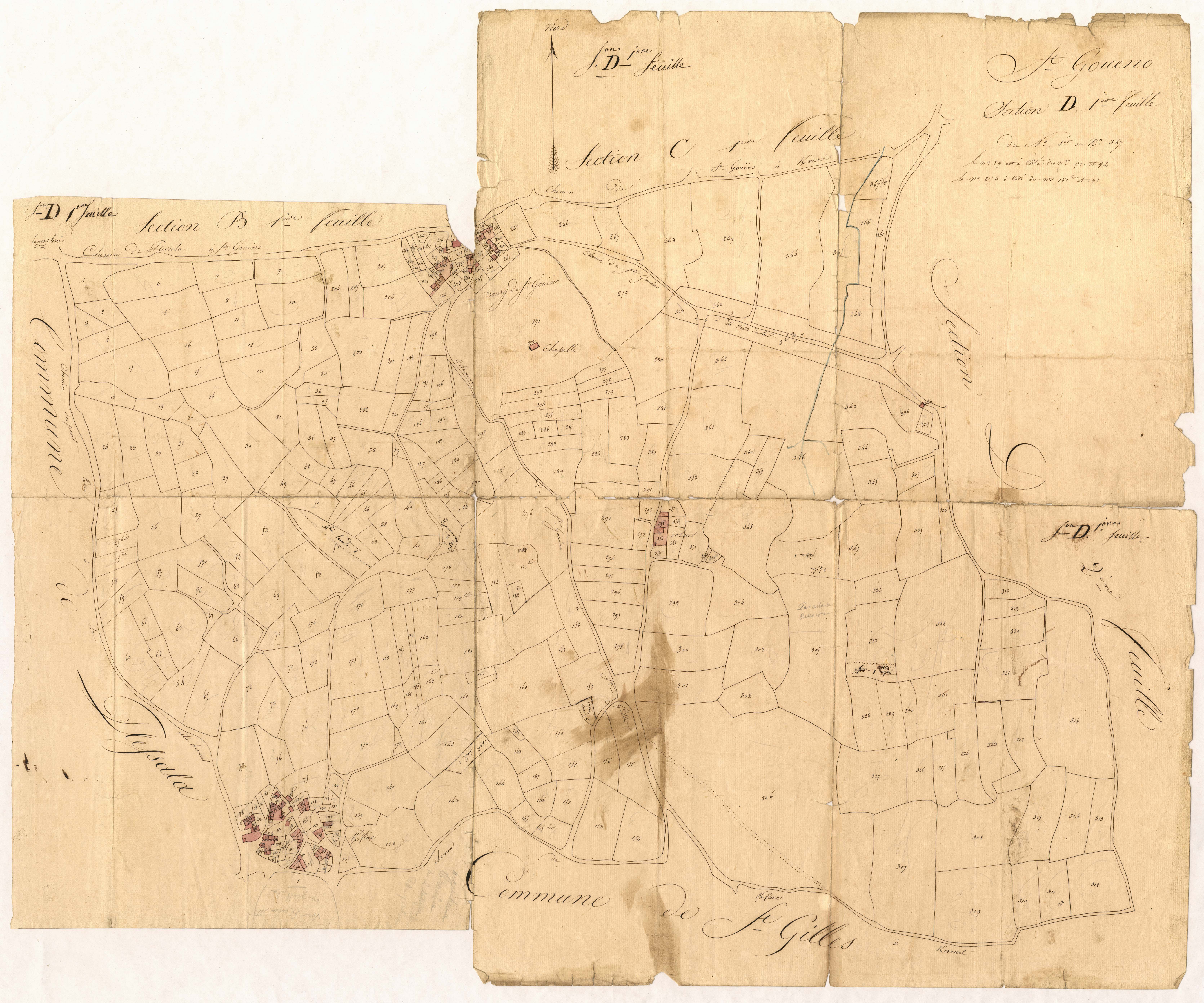 Saint-Gouéno - Section D, 1re feuille