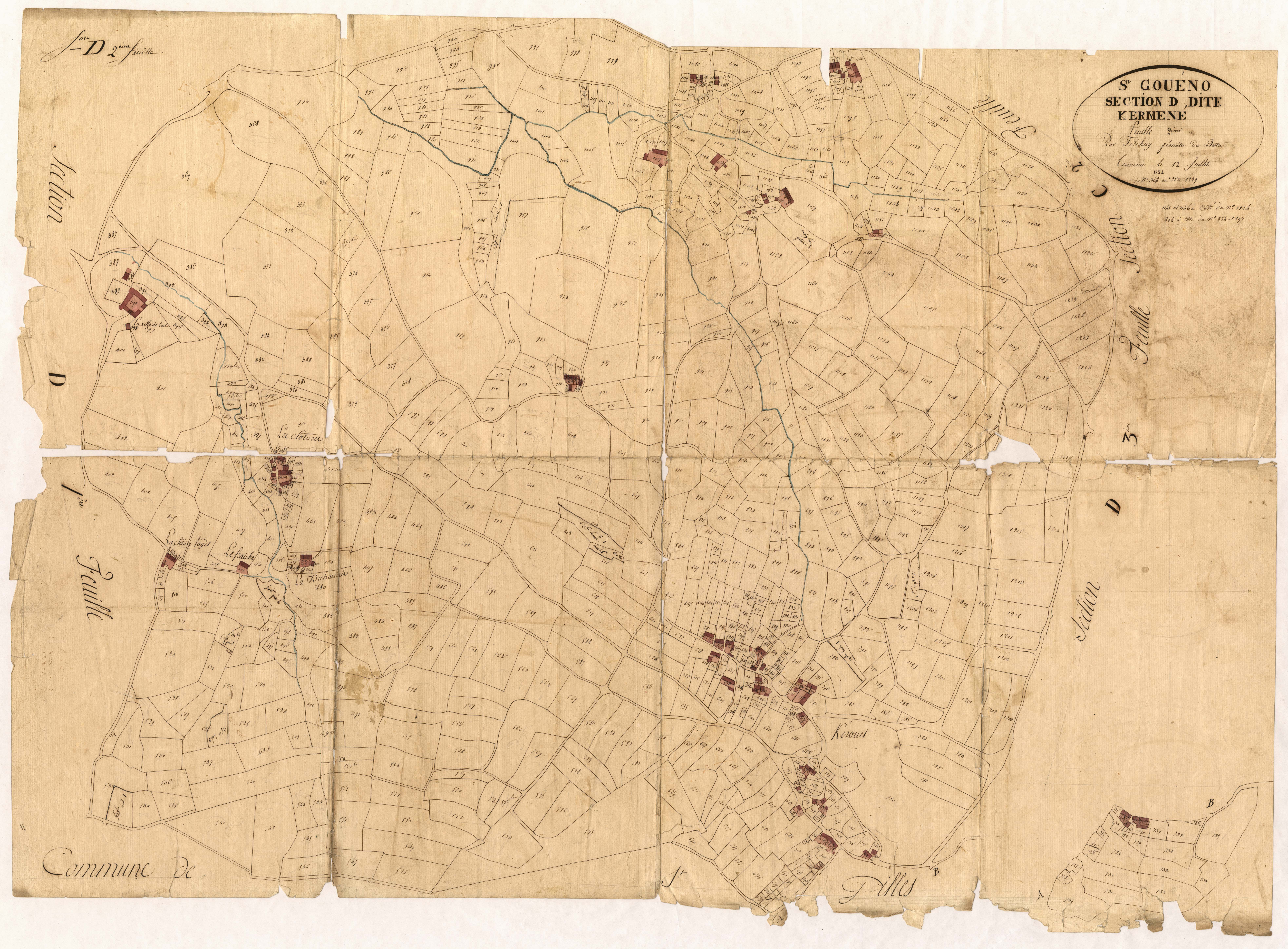 Saint-Gouéno - Section D, 2e feuille