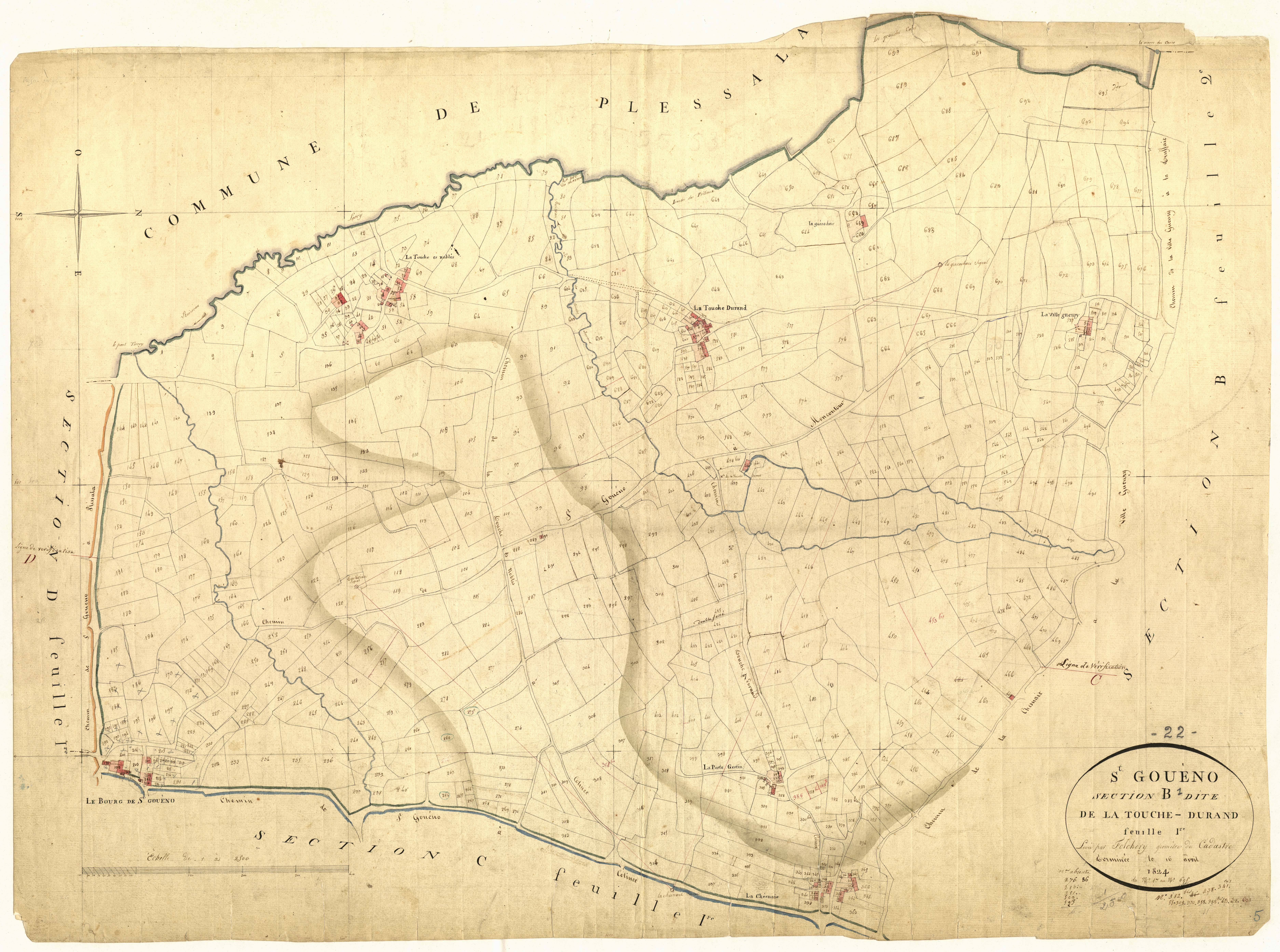 Saint-Gouéno - Section B, 1re feuille