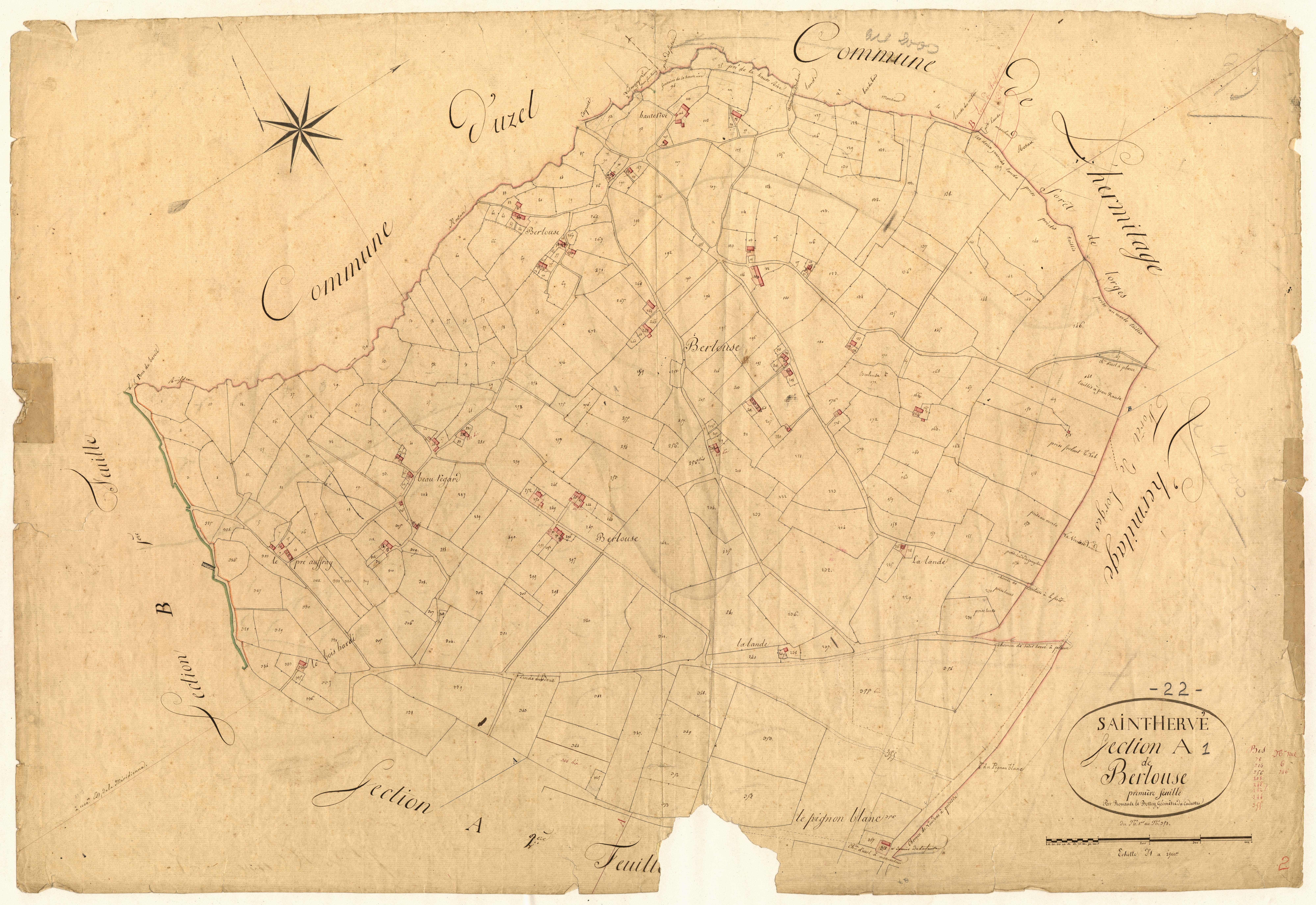 Saint-Hervé - Section A, 1re feuille