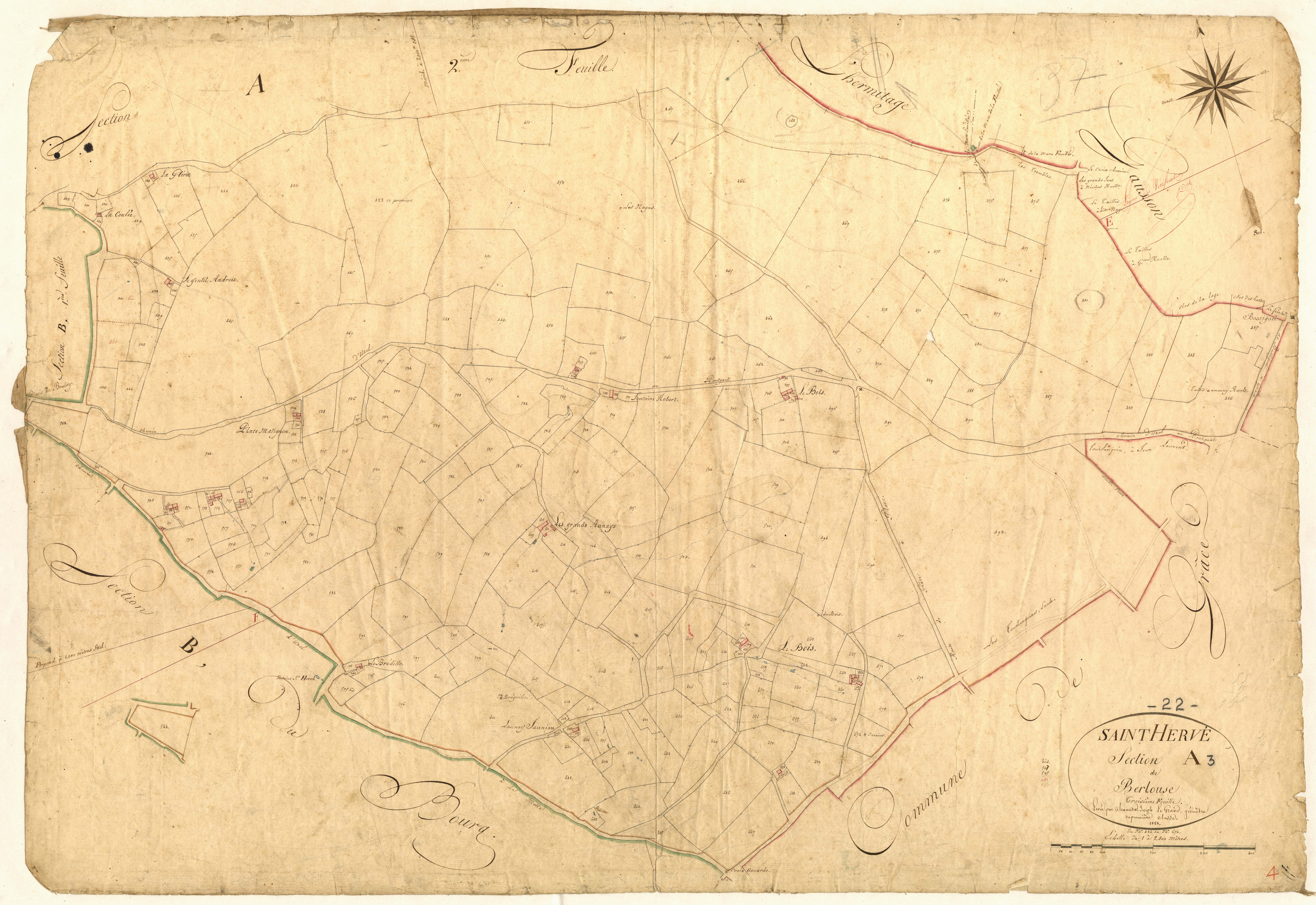 Saint-Hervé - Section A, 3e feuille