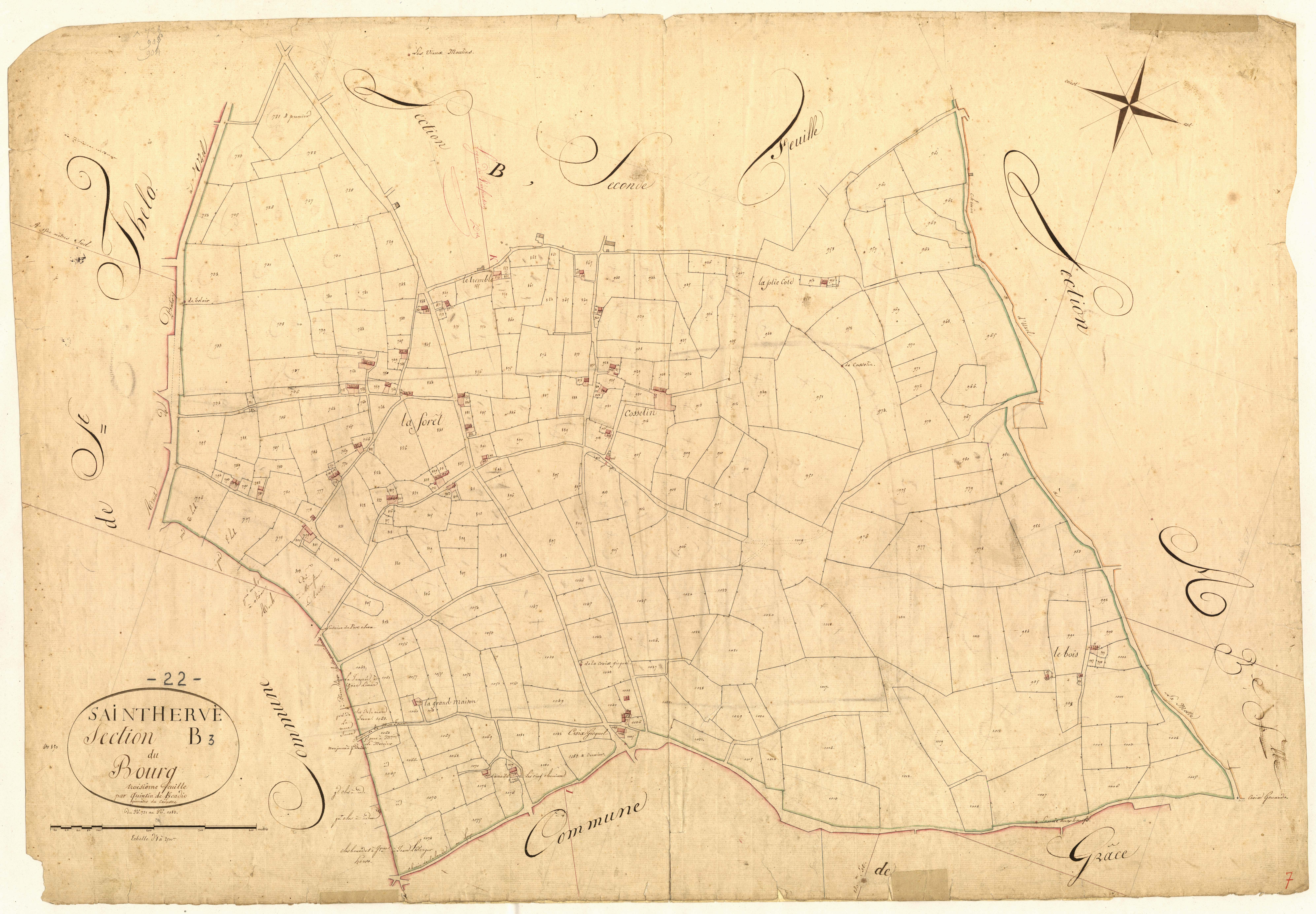 Saint-Hervé - Section B, 3e feuille