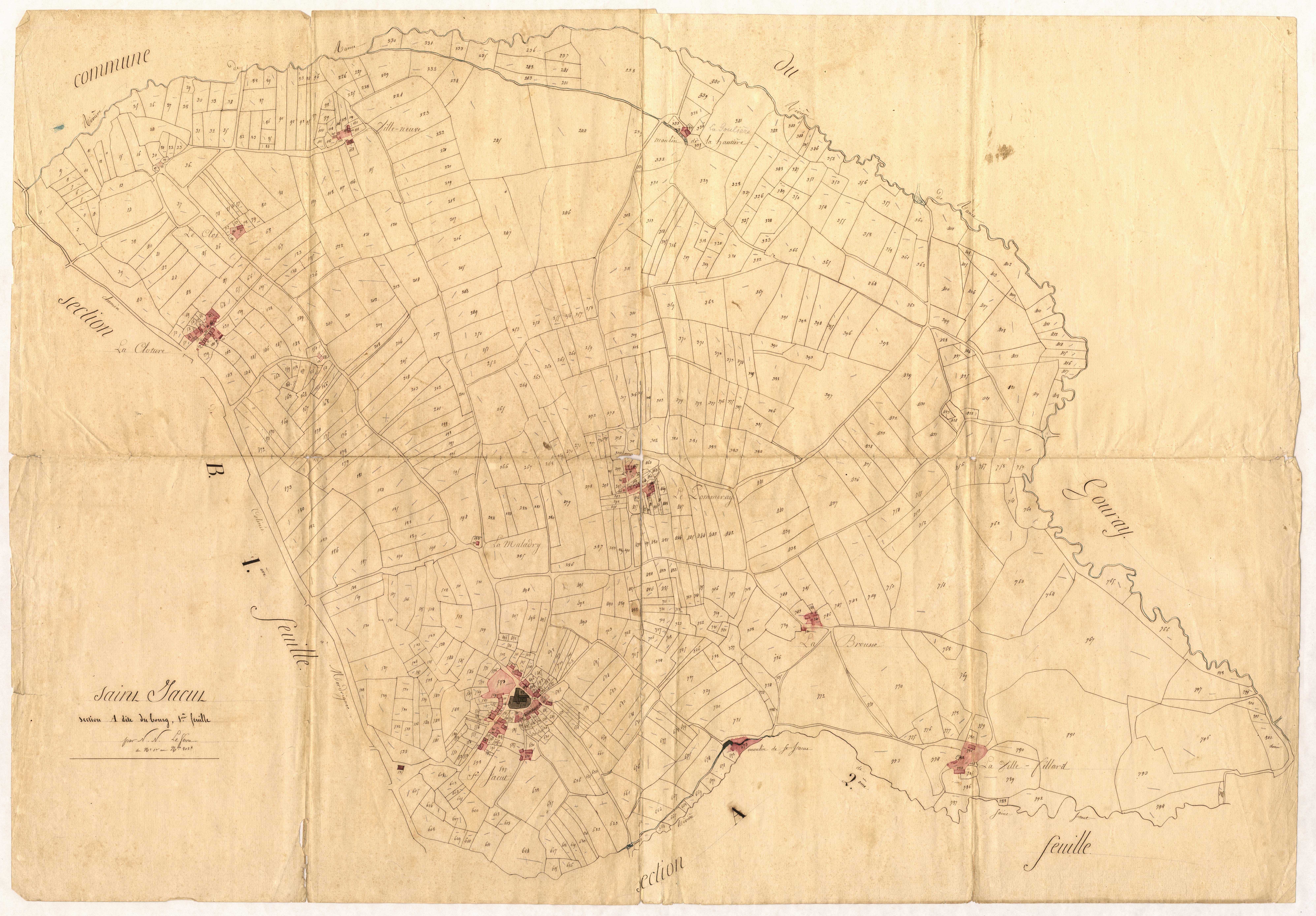 Saint-Jacut-du-Mené - Section A, 1re feuille