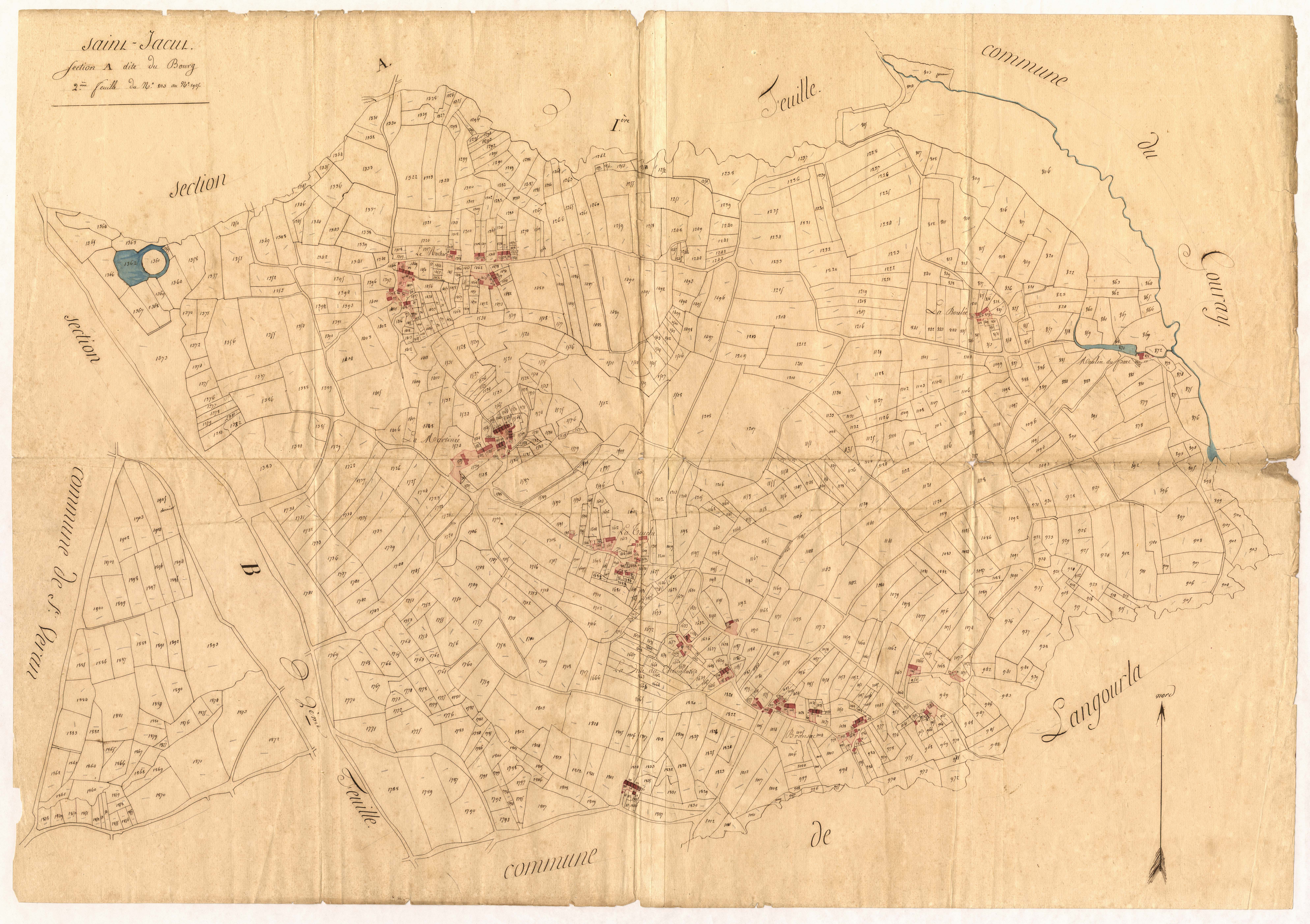 Saint-Jacut-du-Mené - Section A, 2e feuille