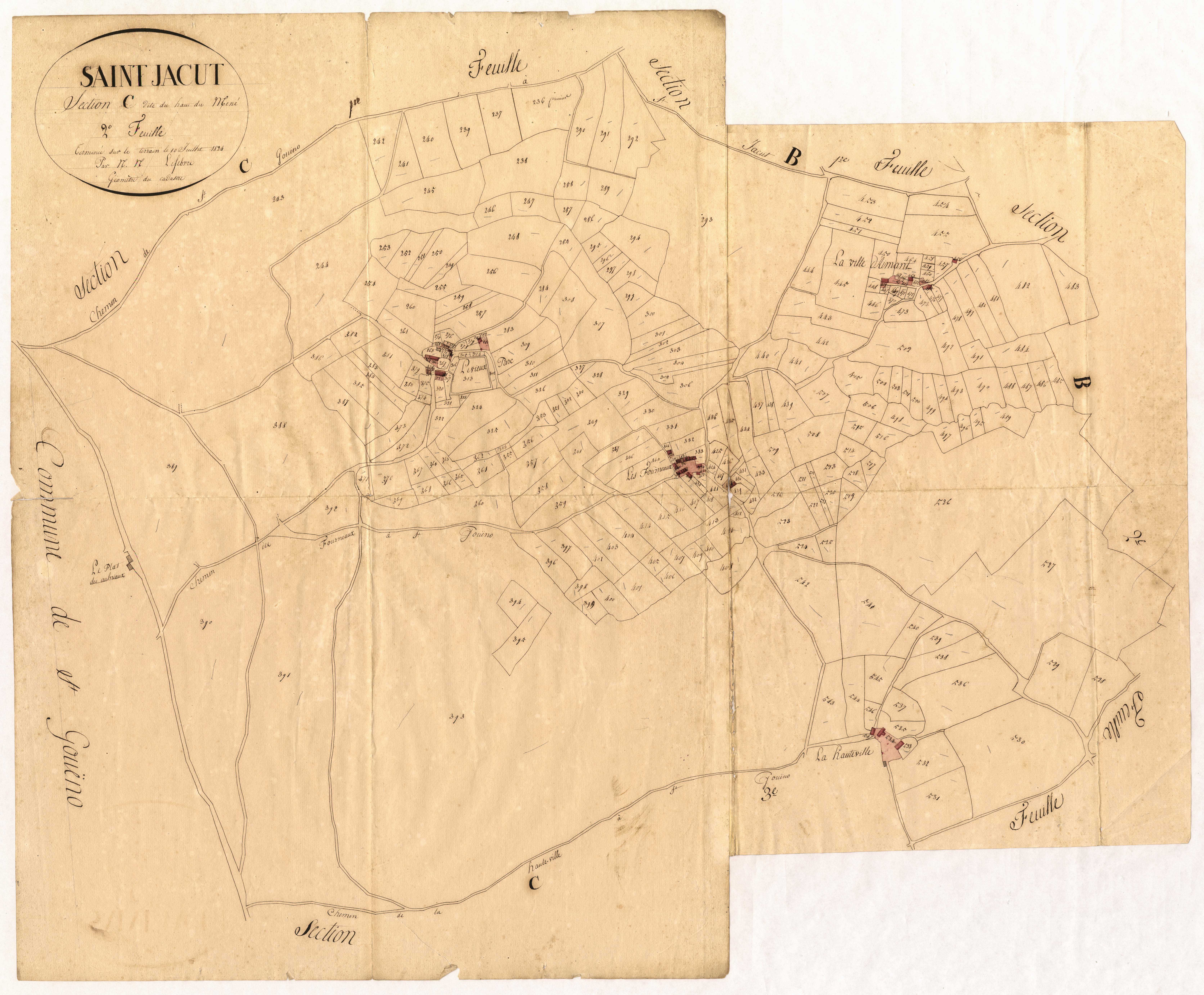 Saint-Jacut-du-Mené - Section C, 2e feuille