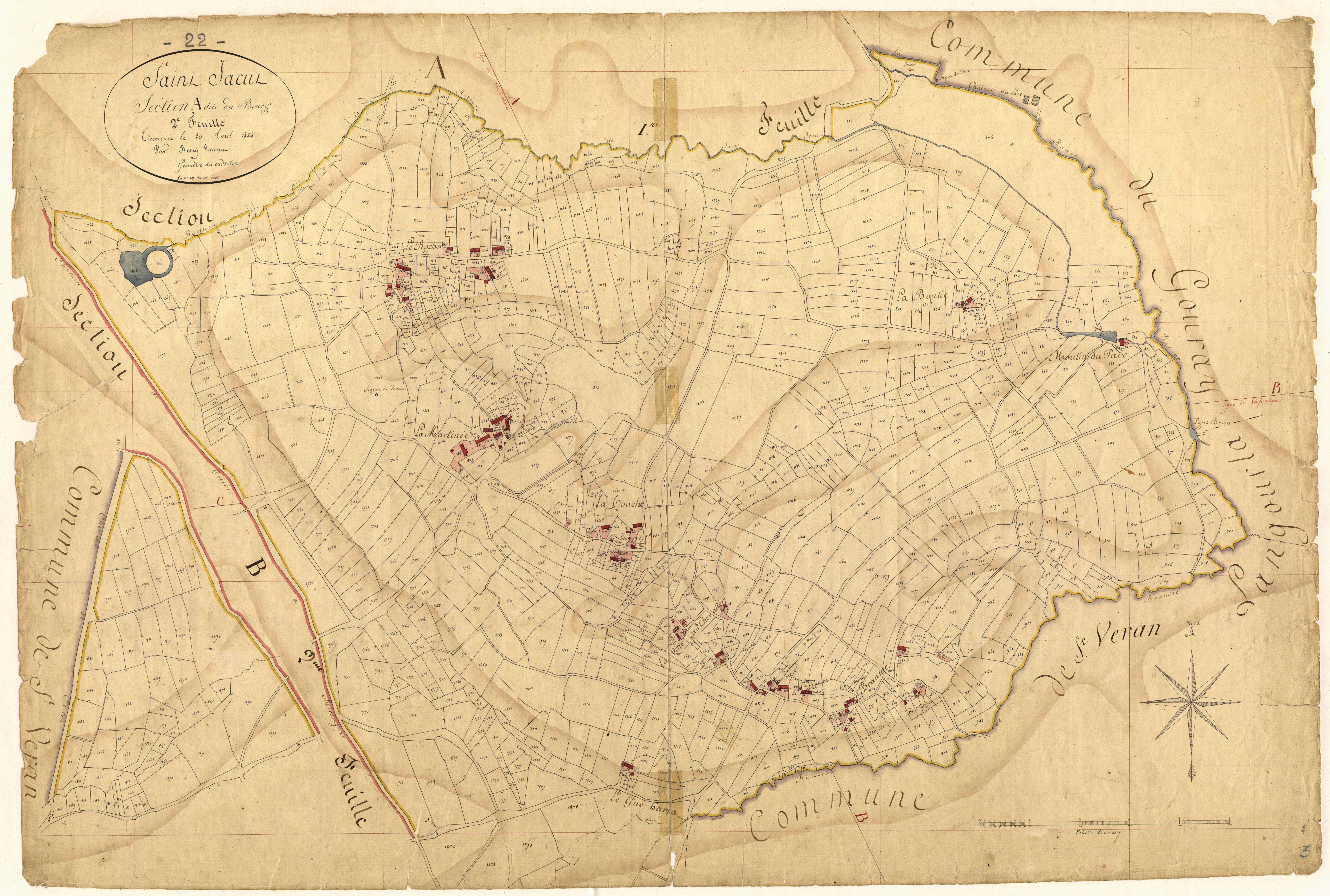 Saint-Jacut-du-Mené - Section A, 2e feuille