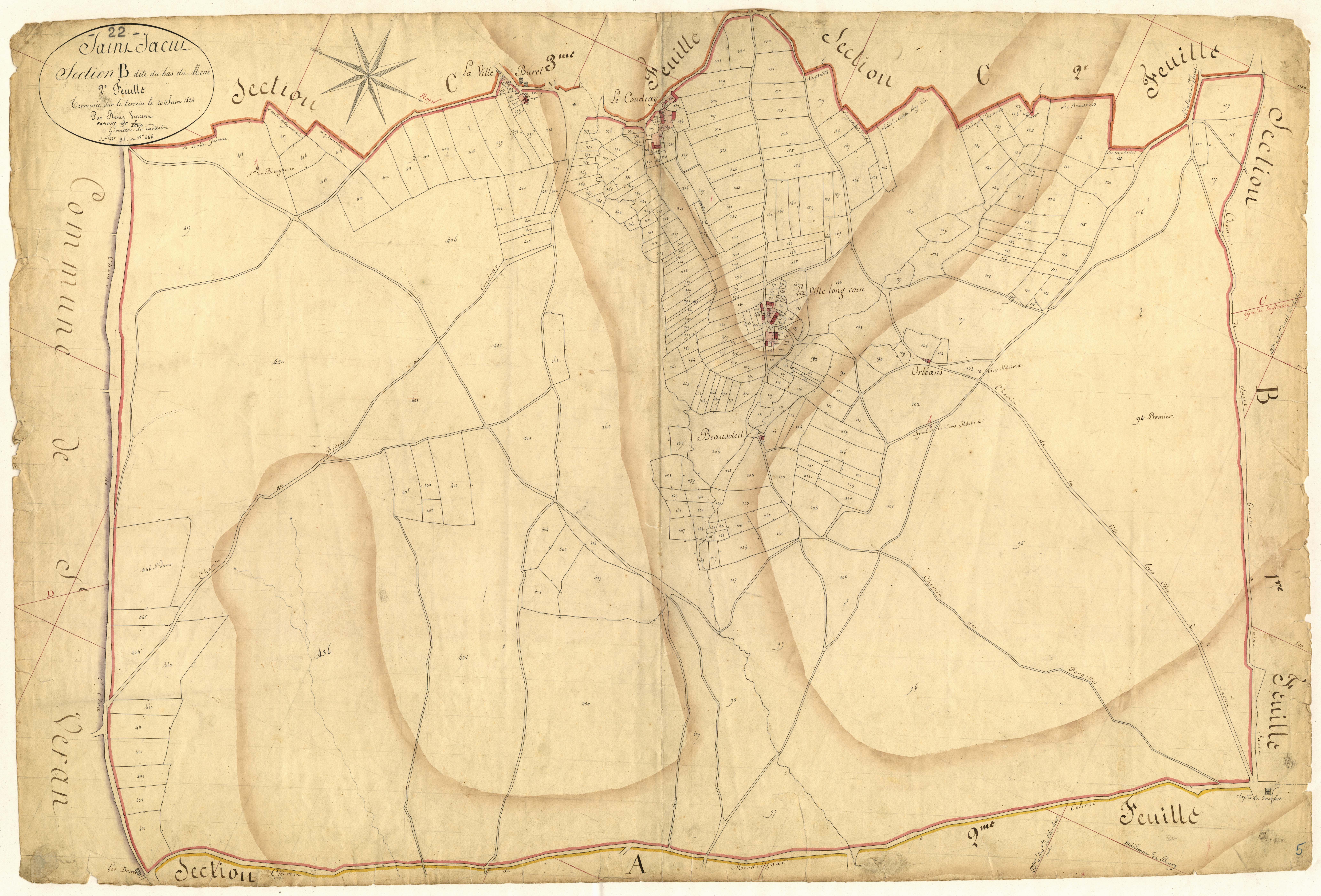 Saint-Jacut-du-Mené - Section B, 2e feuille
