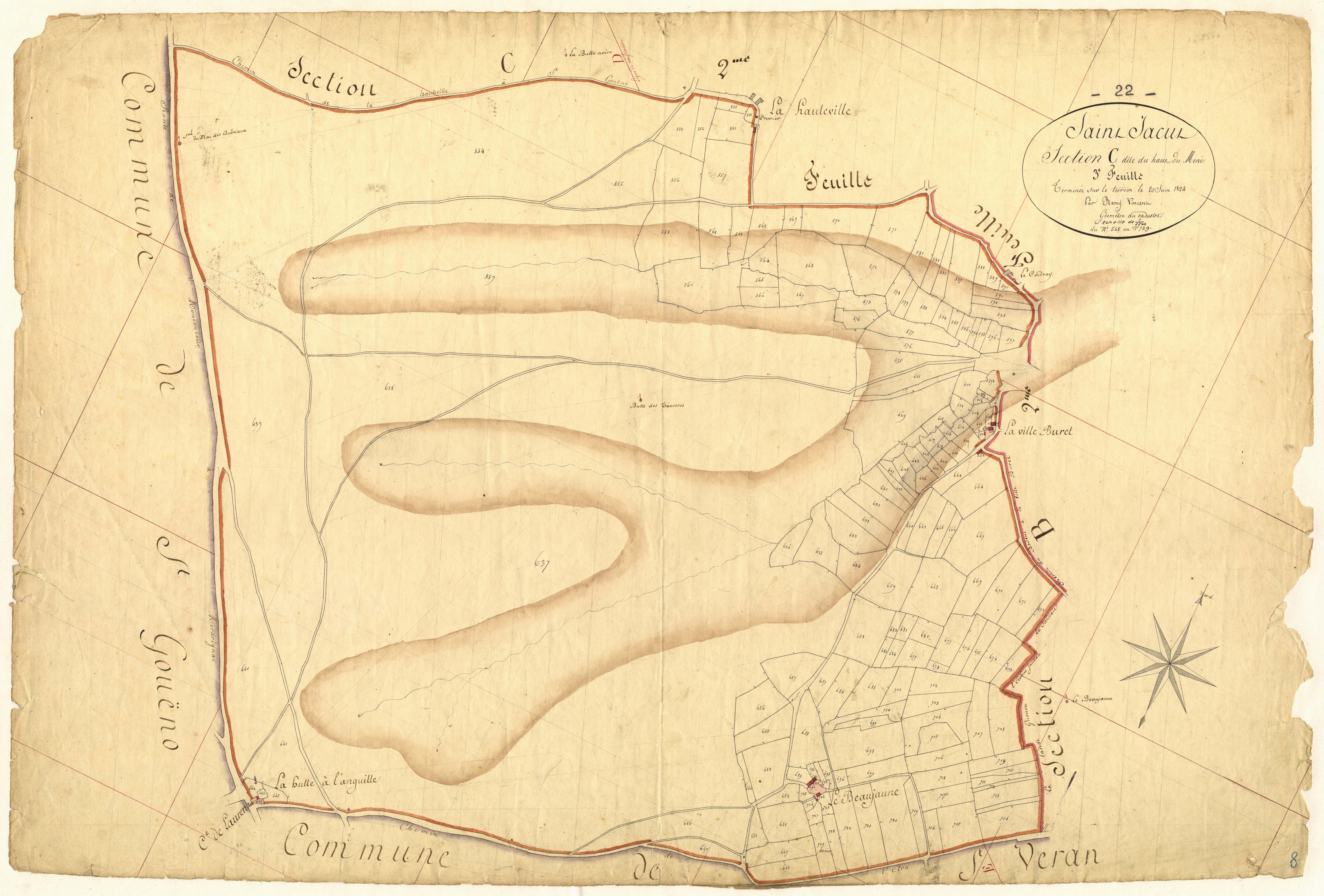 Saint-Jacut-du-Mené - Section C, 3e feuille
