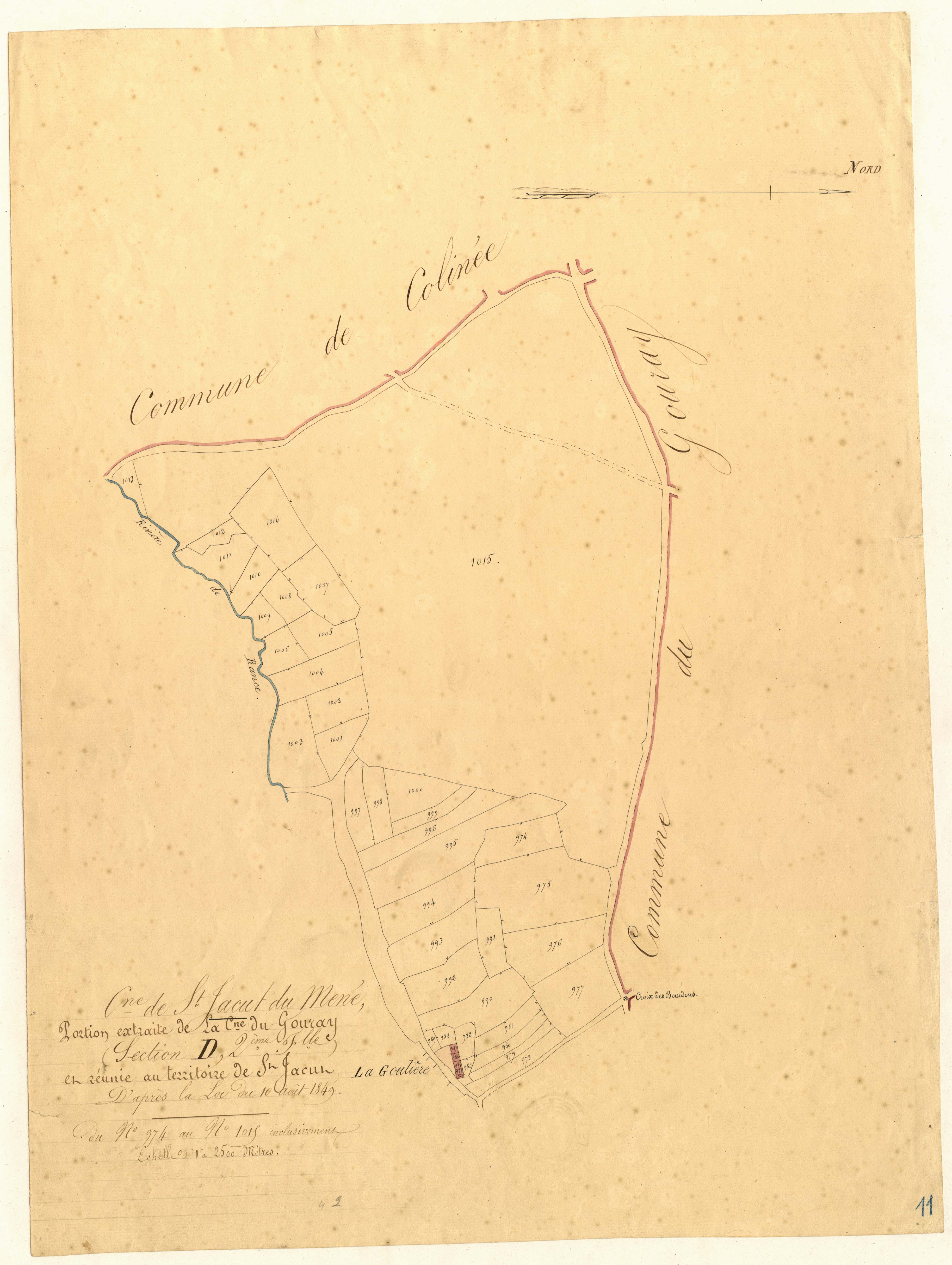 Saint-Jacut-du-Mené - Section D, 2e feuille