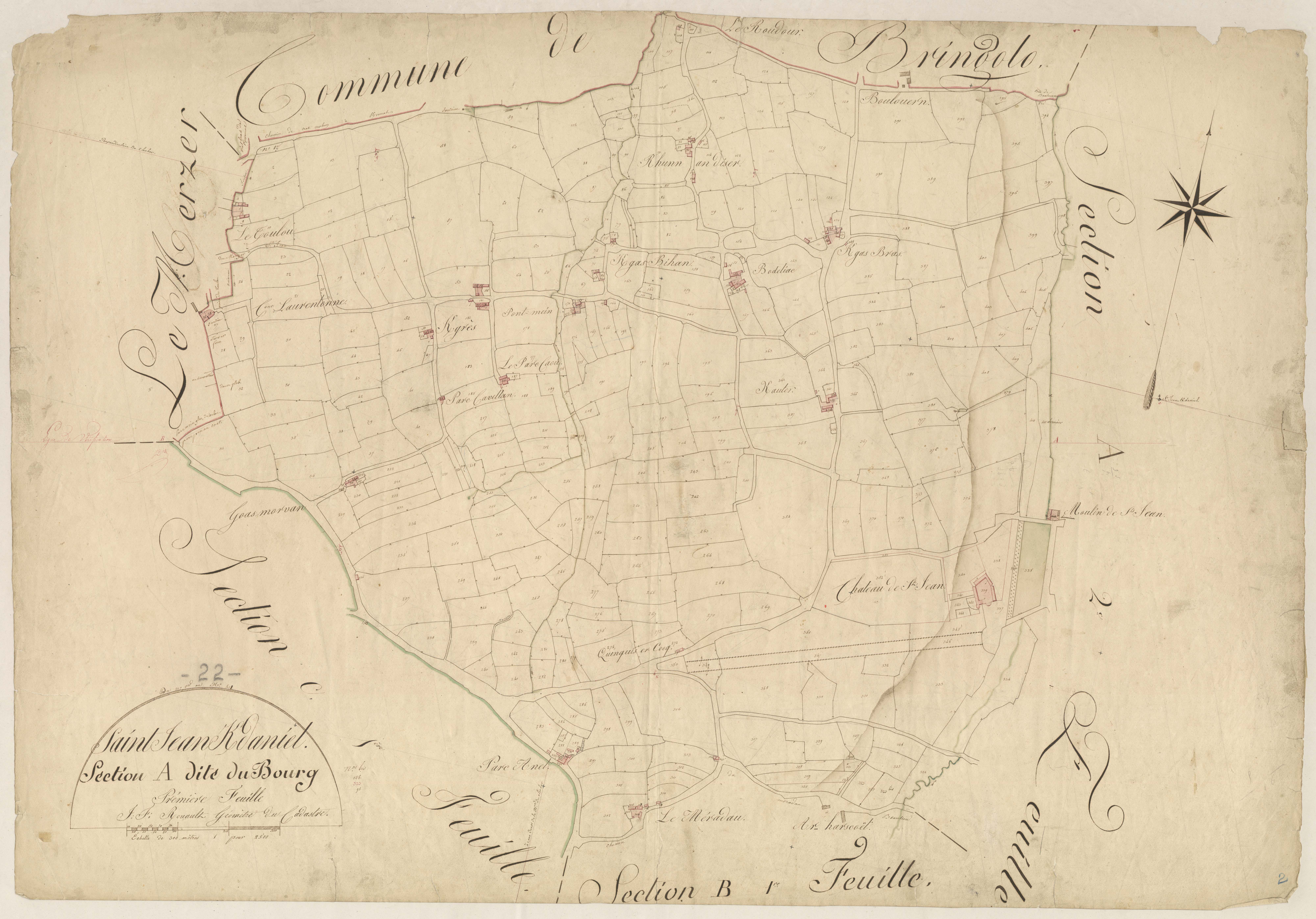 Saint-Jean-Kerdaniel - Section A, 1re feuille