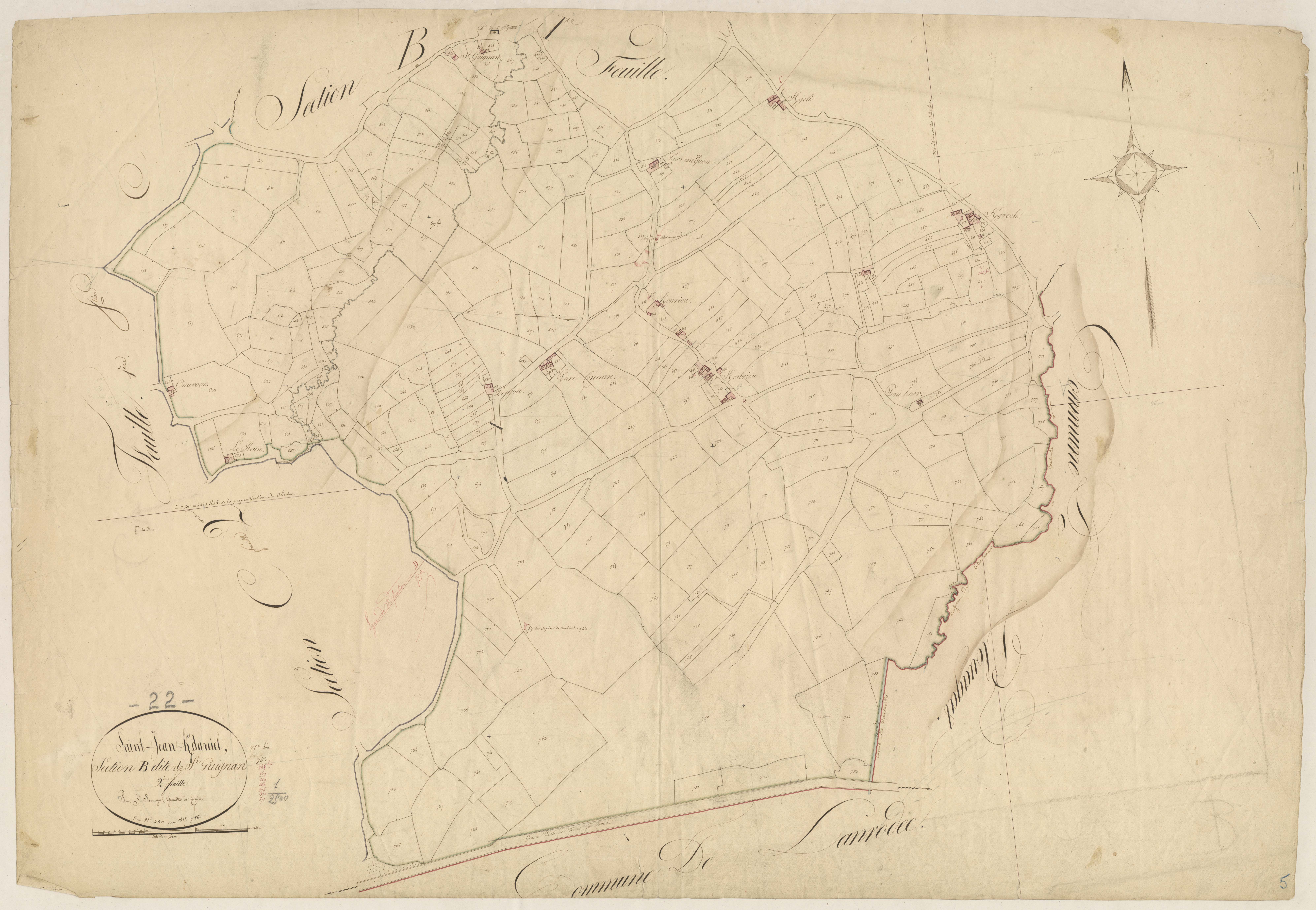 Saint-Jean-Kerdaniel - Section B, 2e feuille