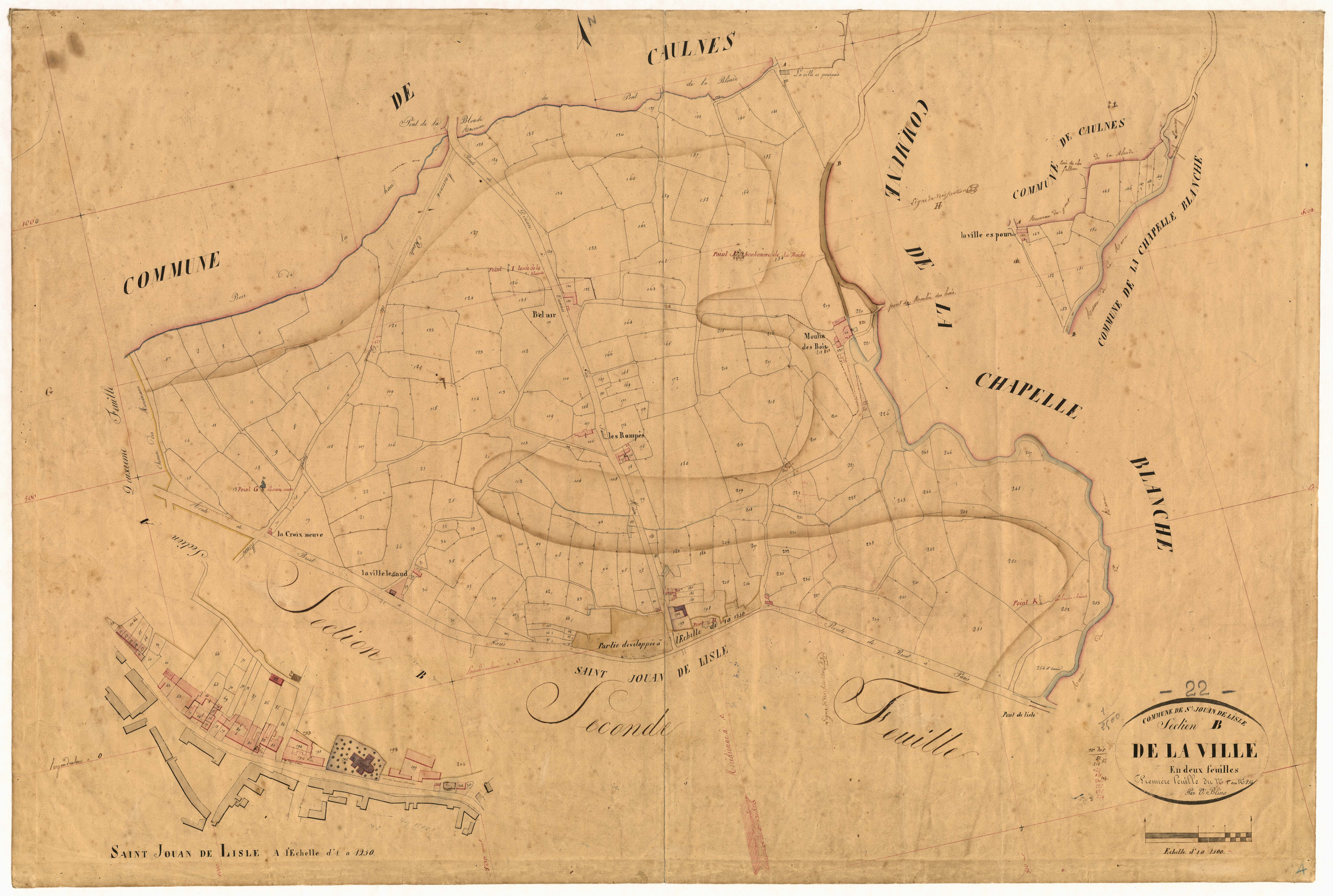 Saint-Jouan-de-l'Isle - Section B, 1re feuille