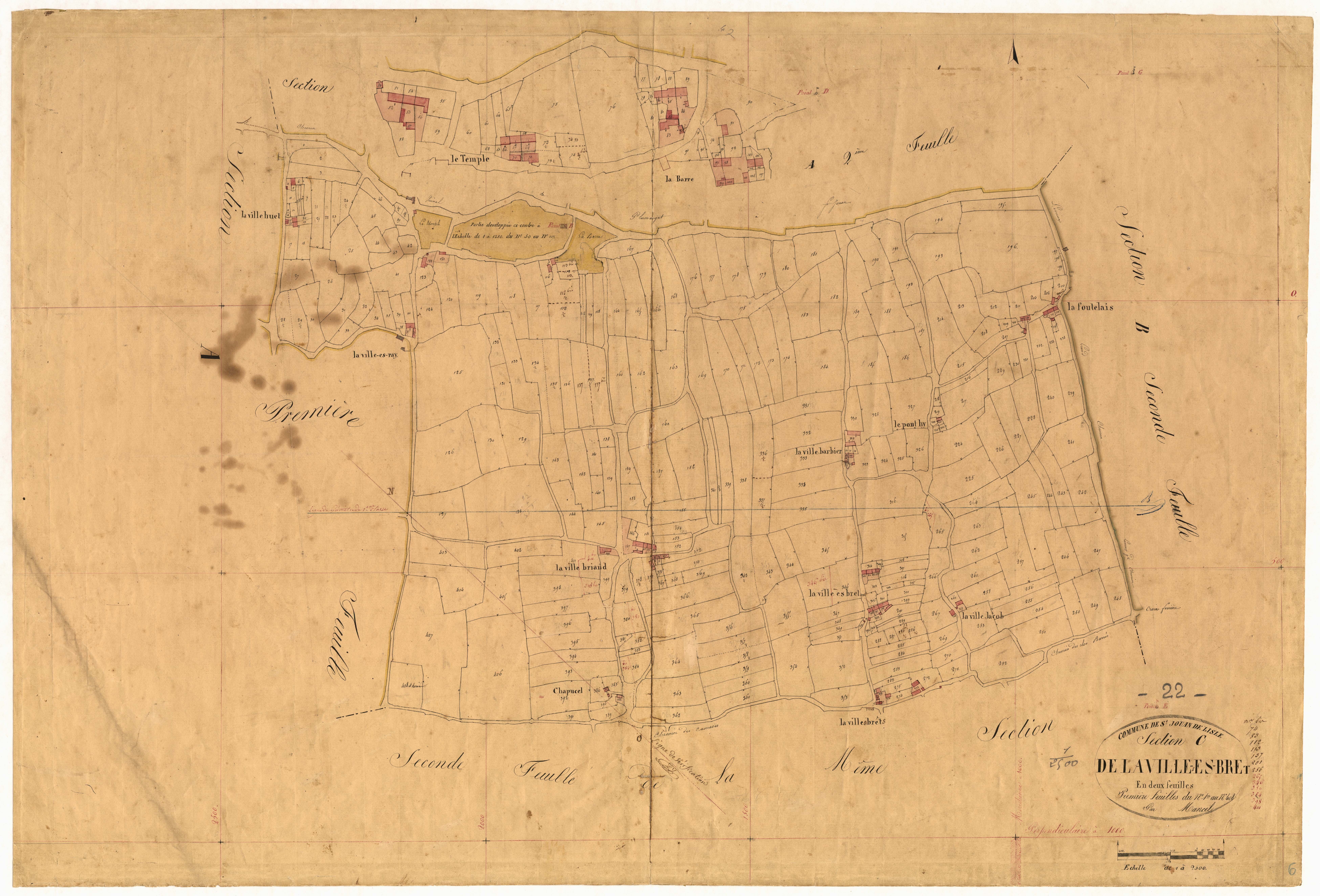 Saint-Jouan-de-l'Isle - Section C, 1re feuille