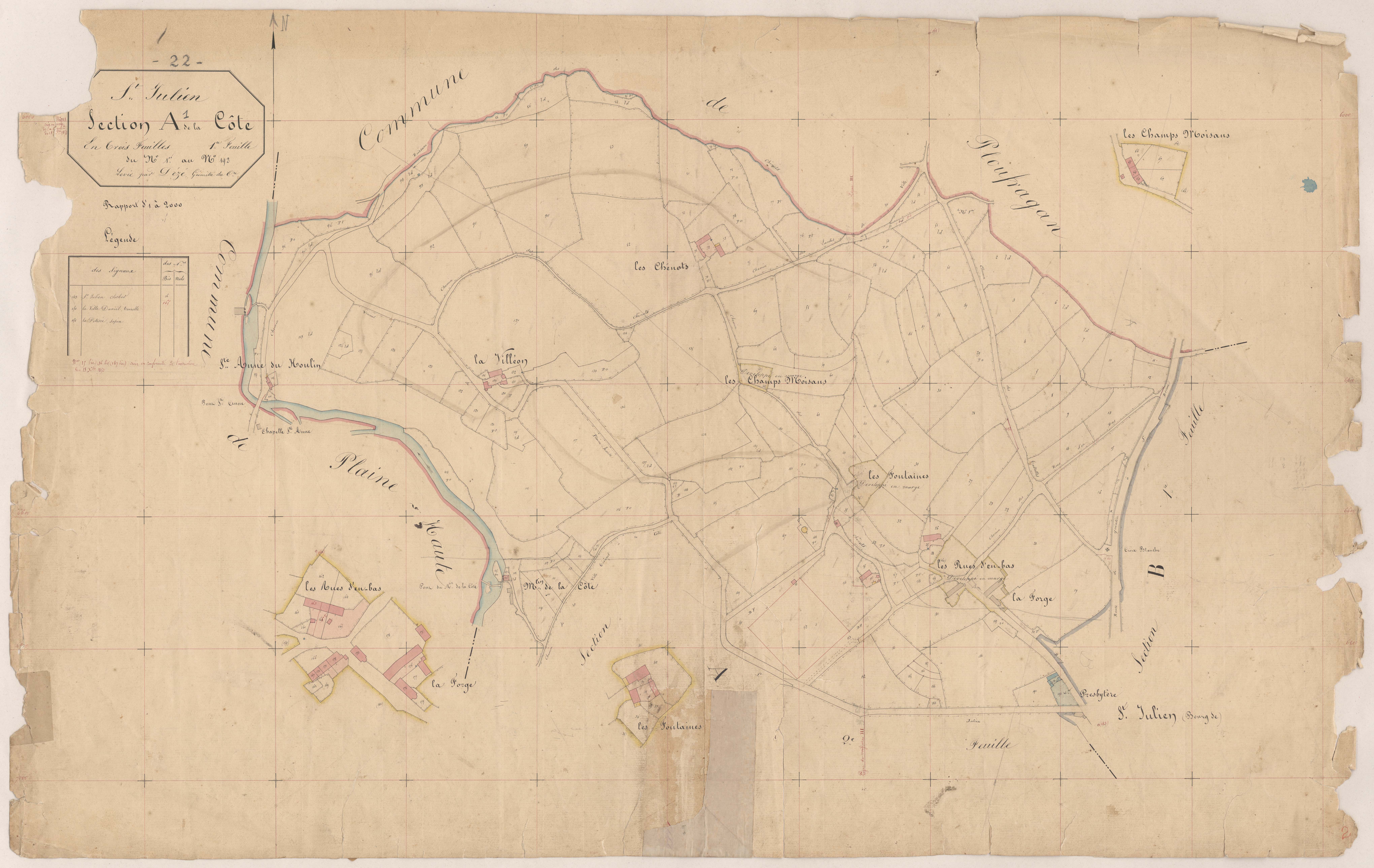 Saint-Julien - Section A, 1re feuille