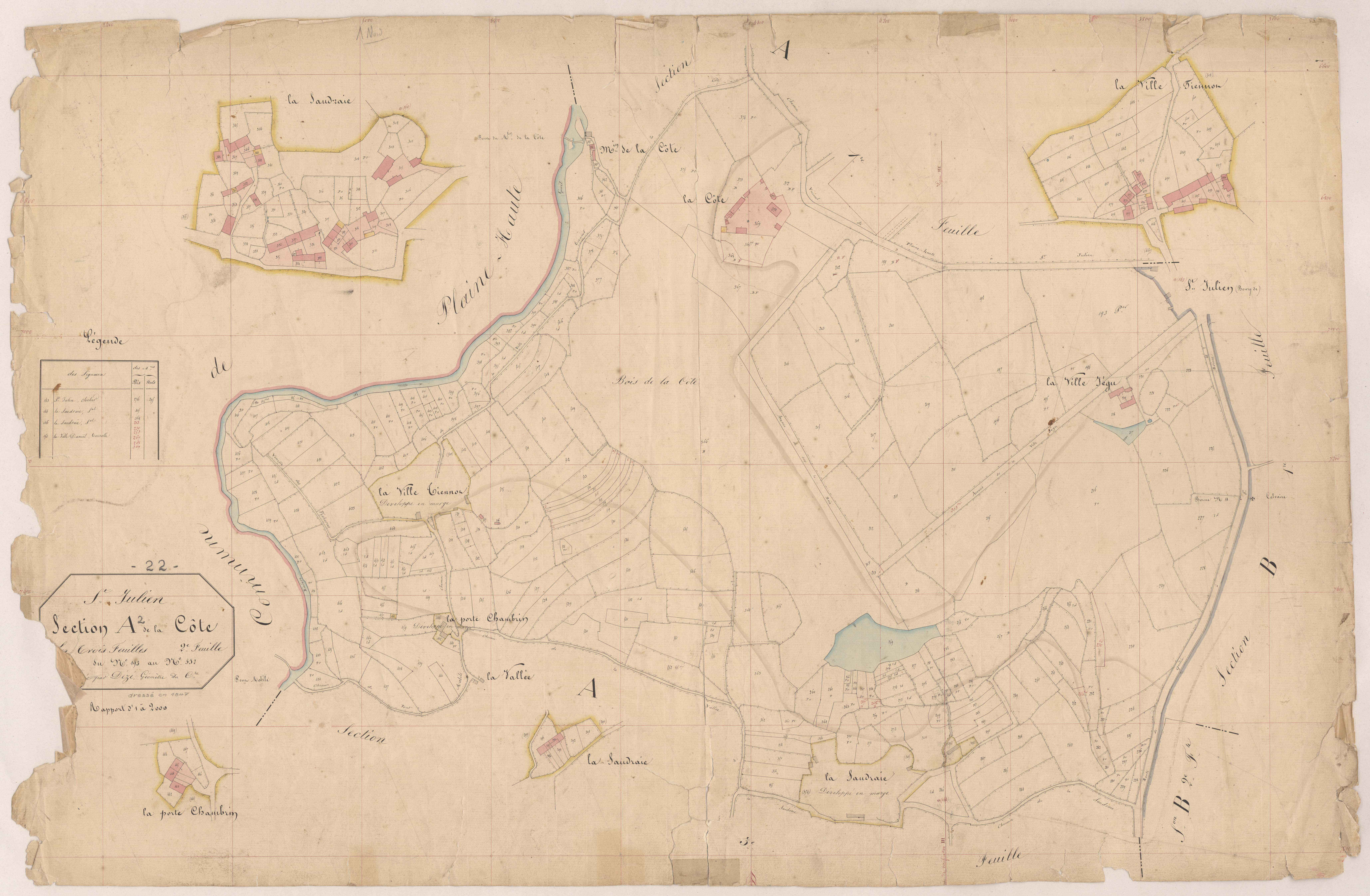 Saint-Julien - Section A, 2e feuille