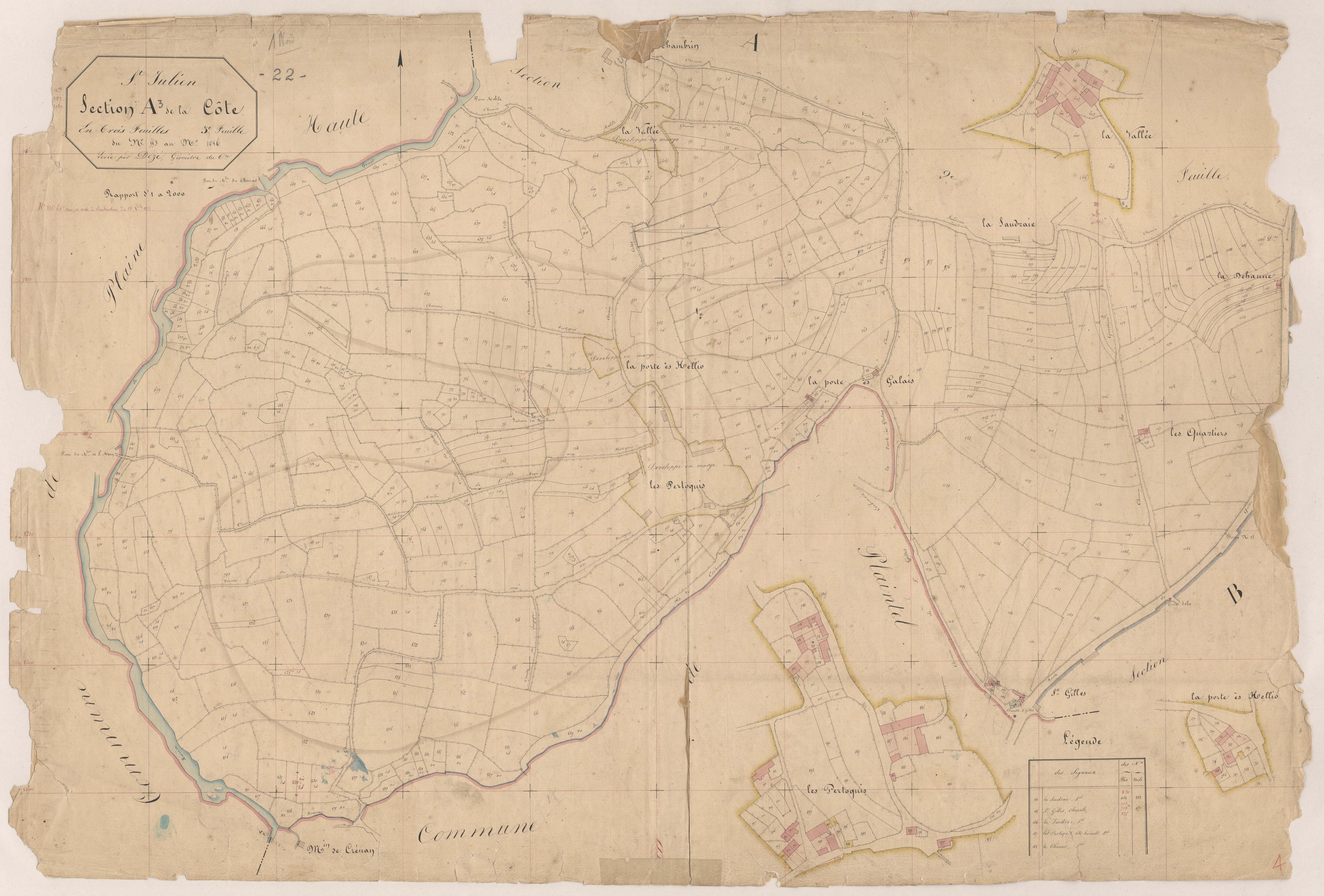 Saint-Julien - Section A, 3e feuille