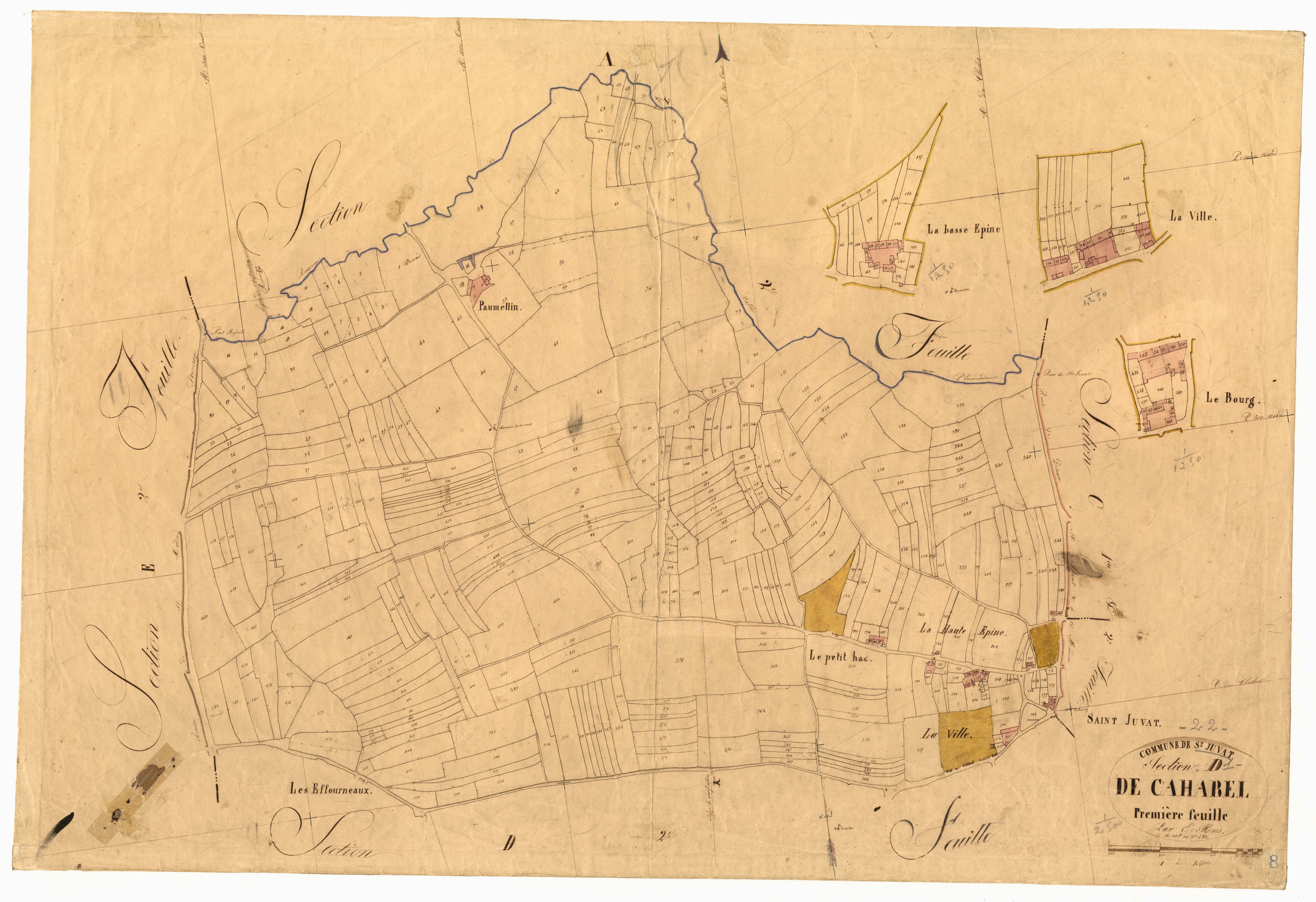Saint-Juvat - Section D, 1re feuille