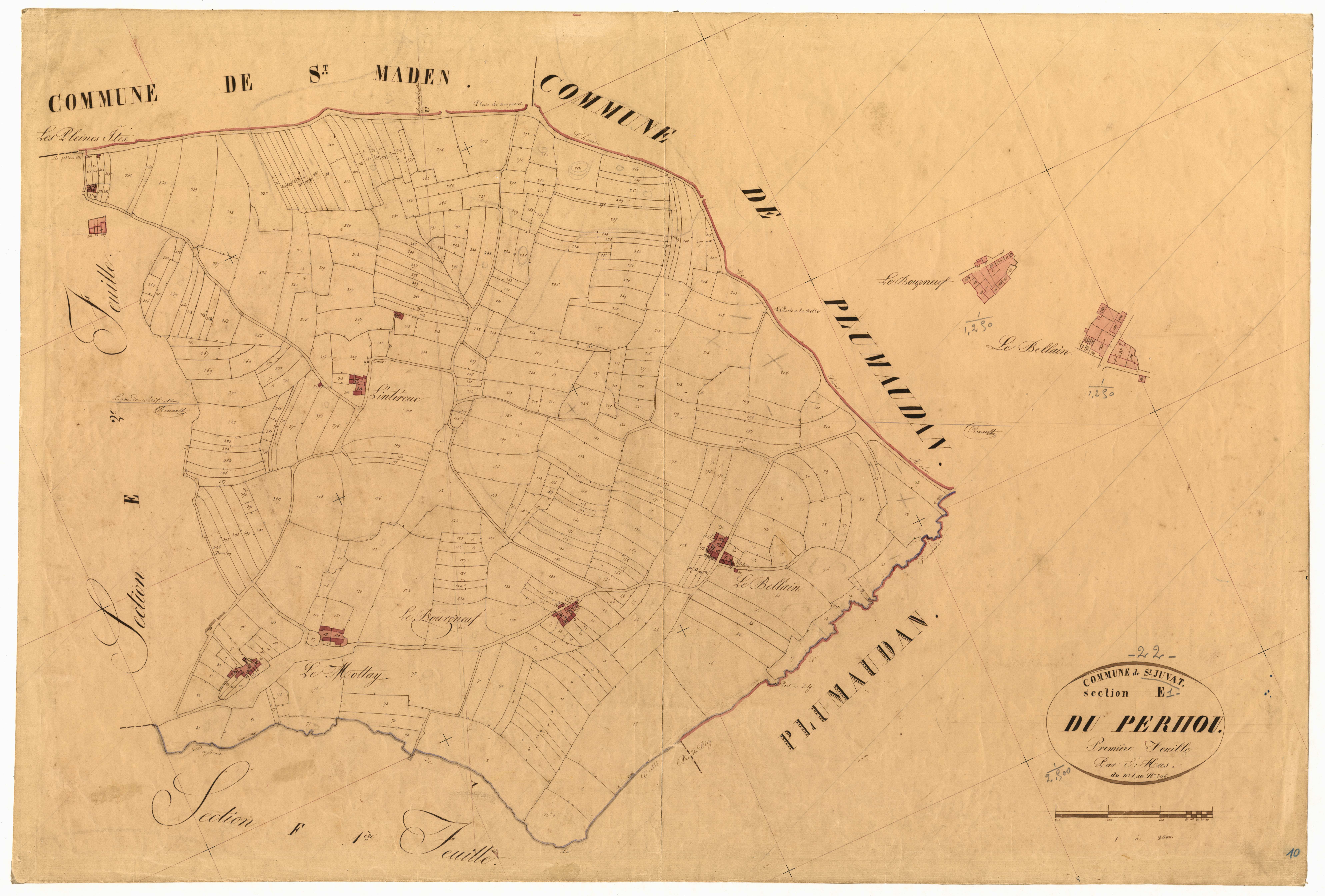 Saint-Juvat - Section E, 1re feuille