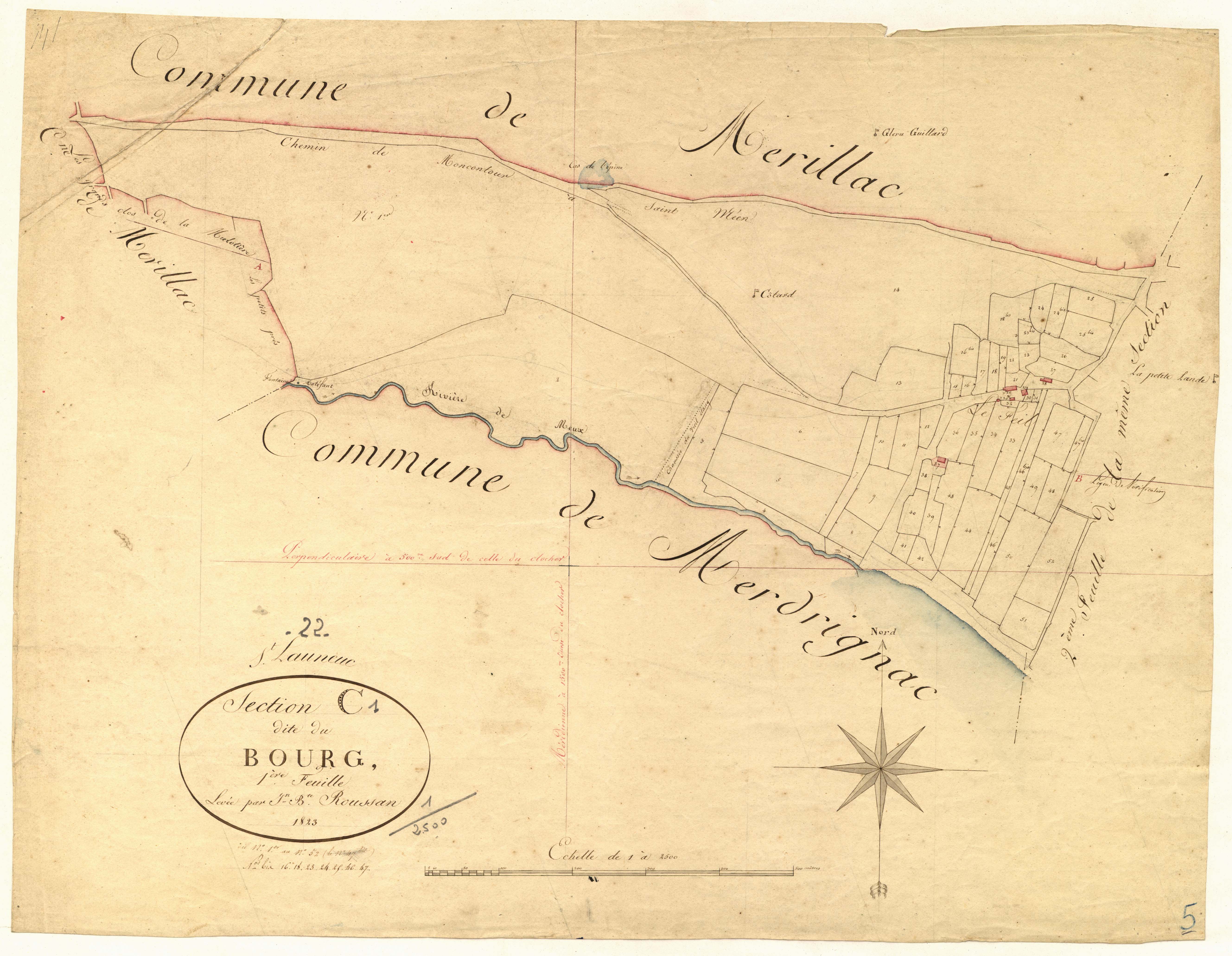 Saint-Launeuc - Section C, 1re feuille
