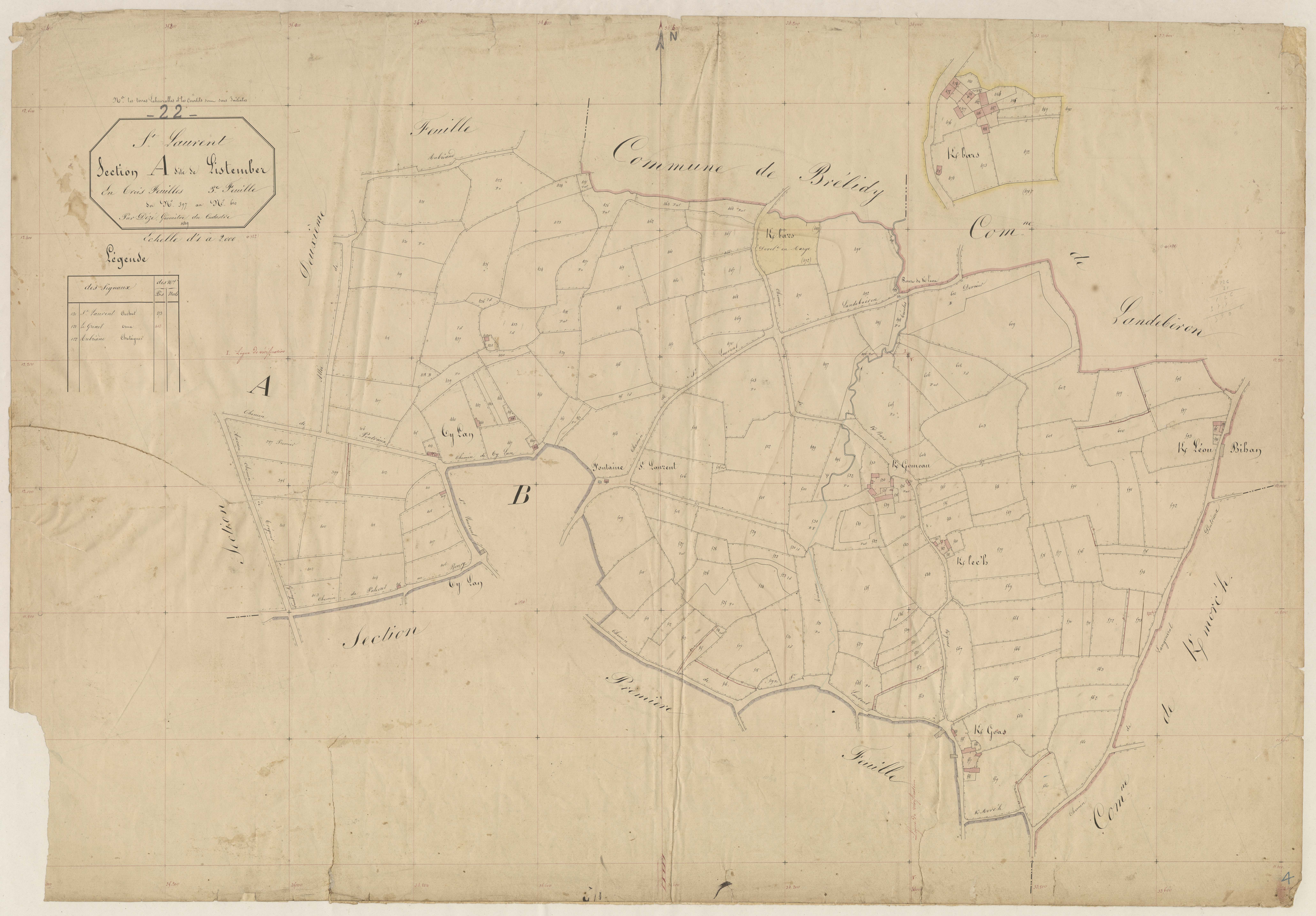 Saint-Laurent - Section A, 3e feuille