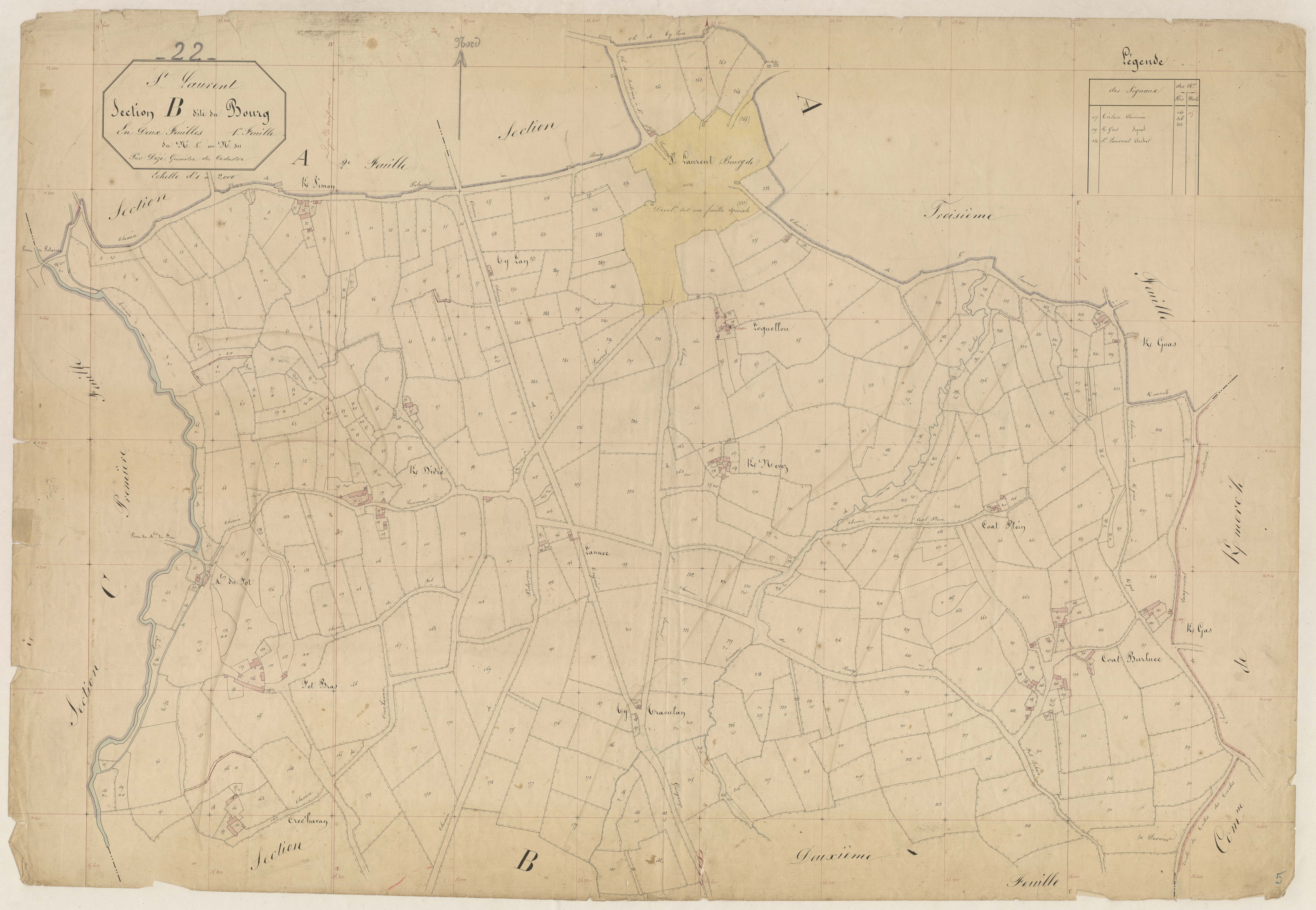 Saint-Laurent - Section B, 1re feuille