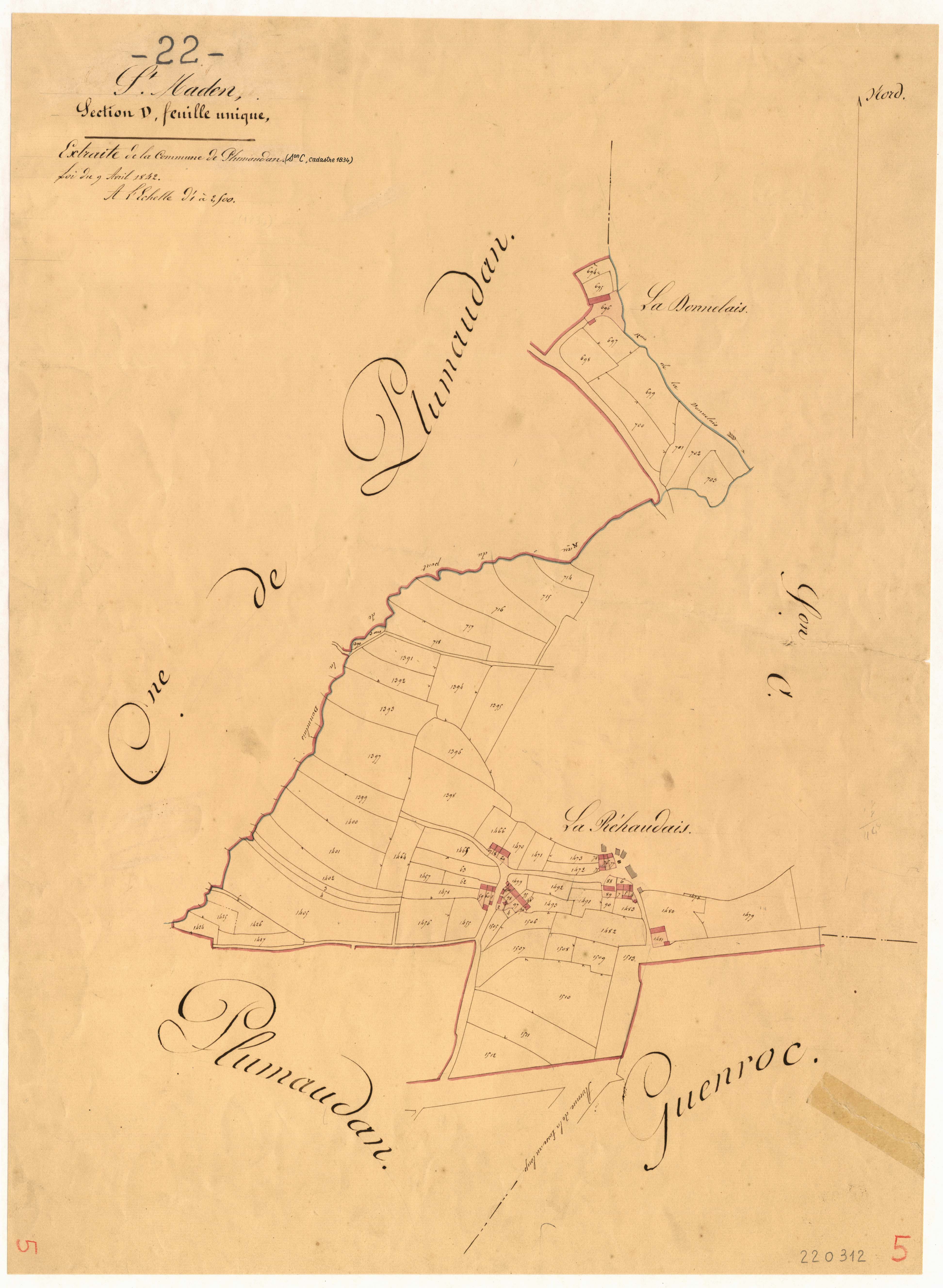 Saint-Maden - Section D, feuille unique
