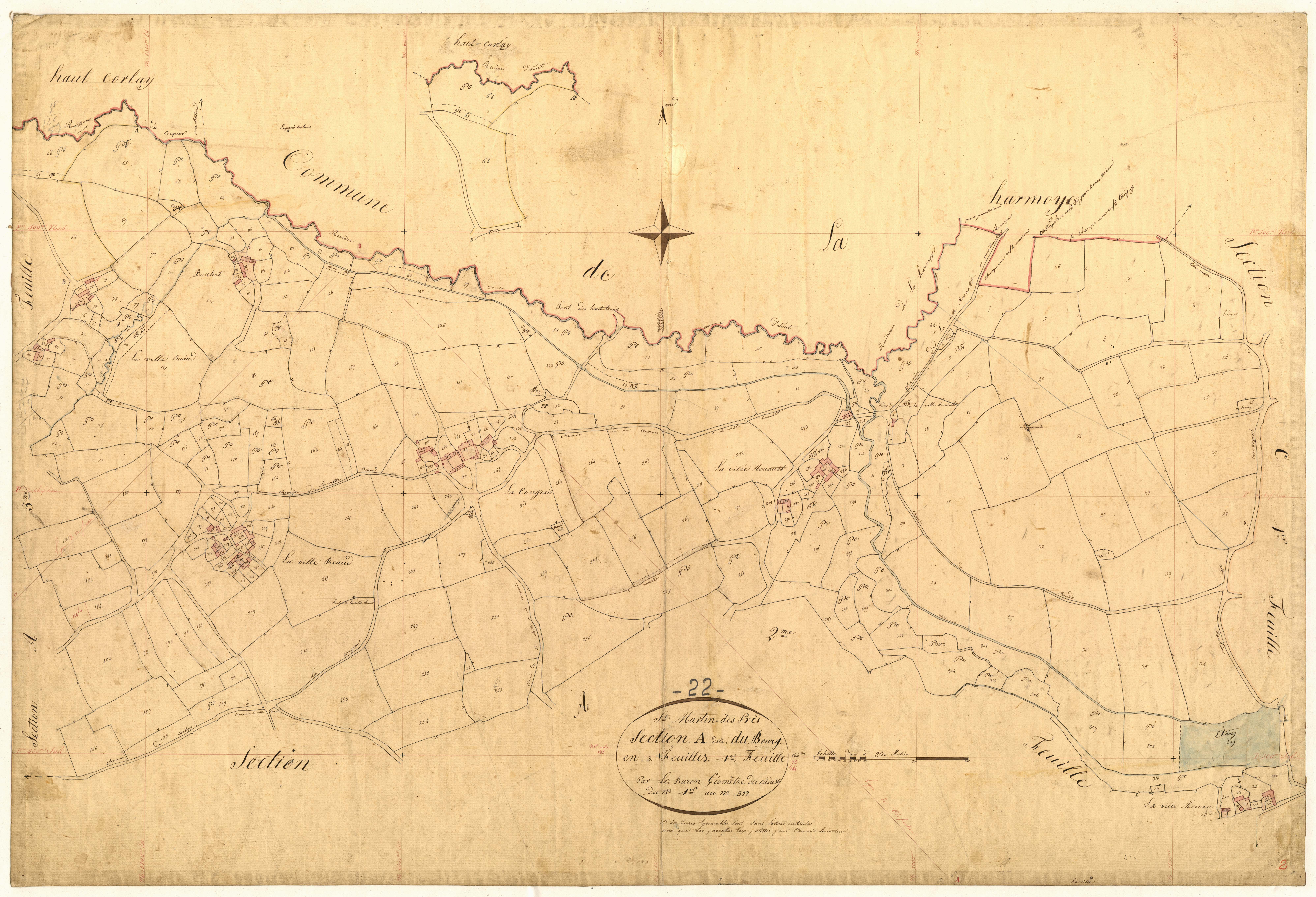Saint-Martin-des-Prés - Section A, 1re feuille