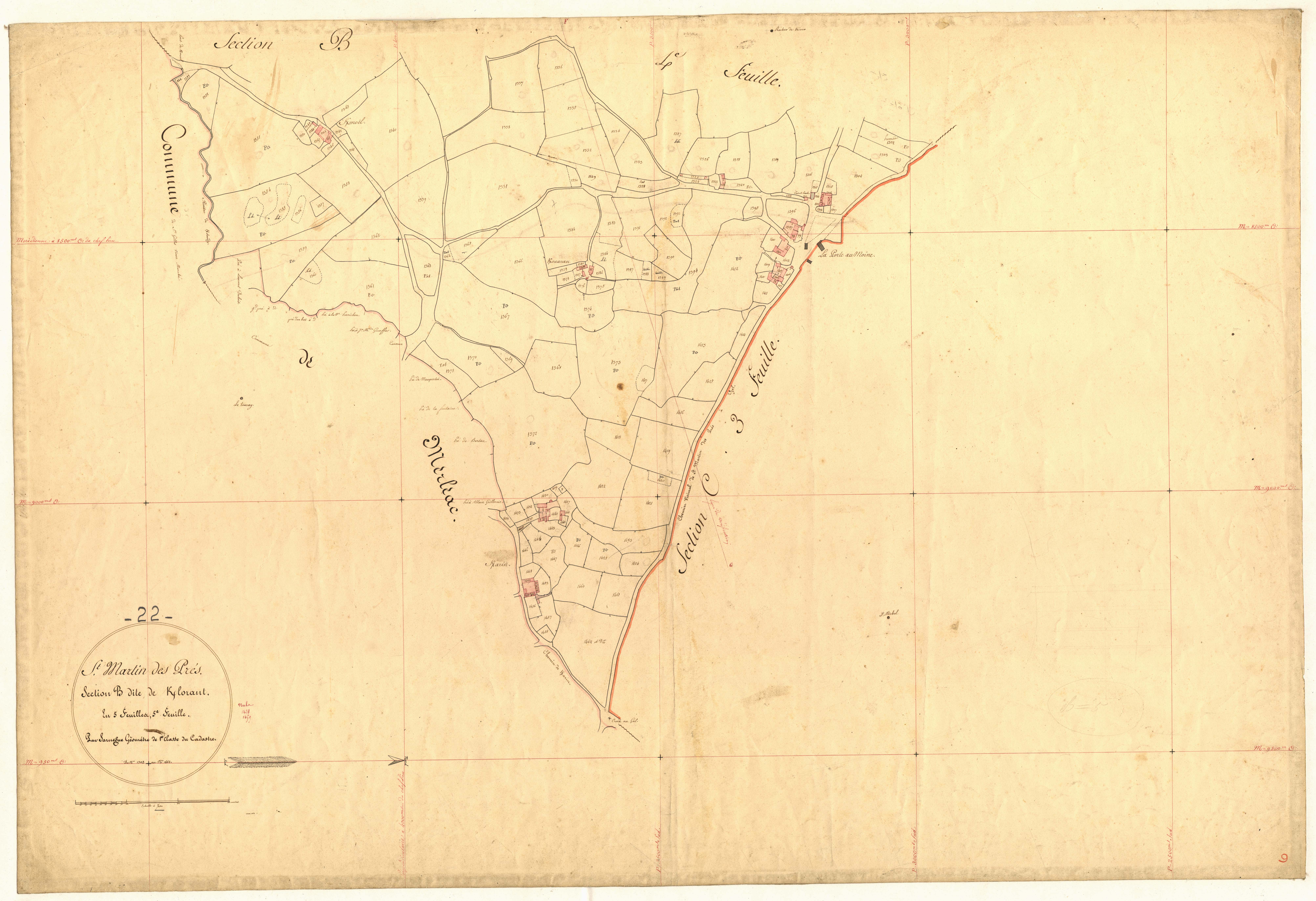 Saint-Martin-des-Prés - Section B, 5e feuille