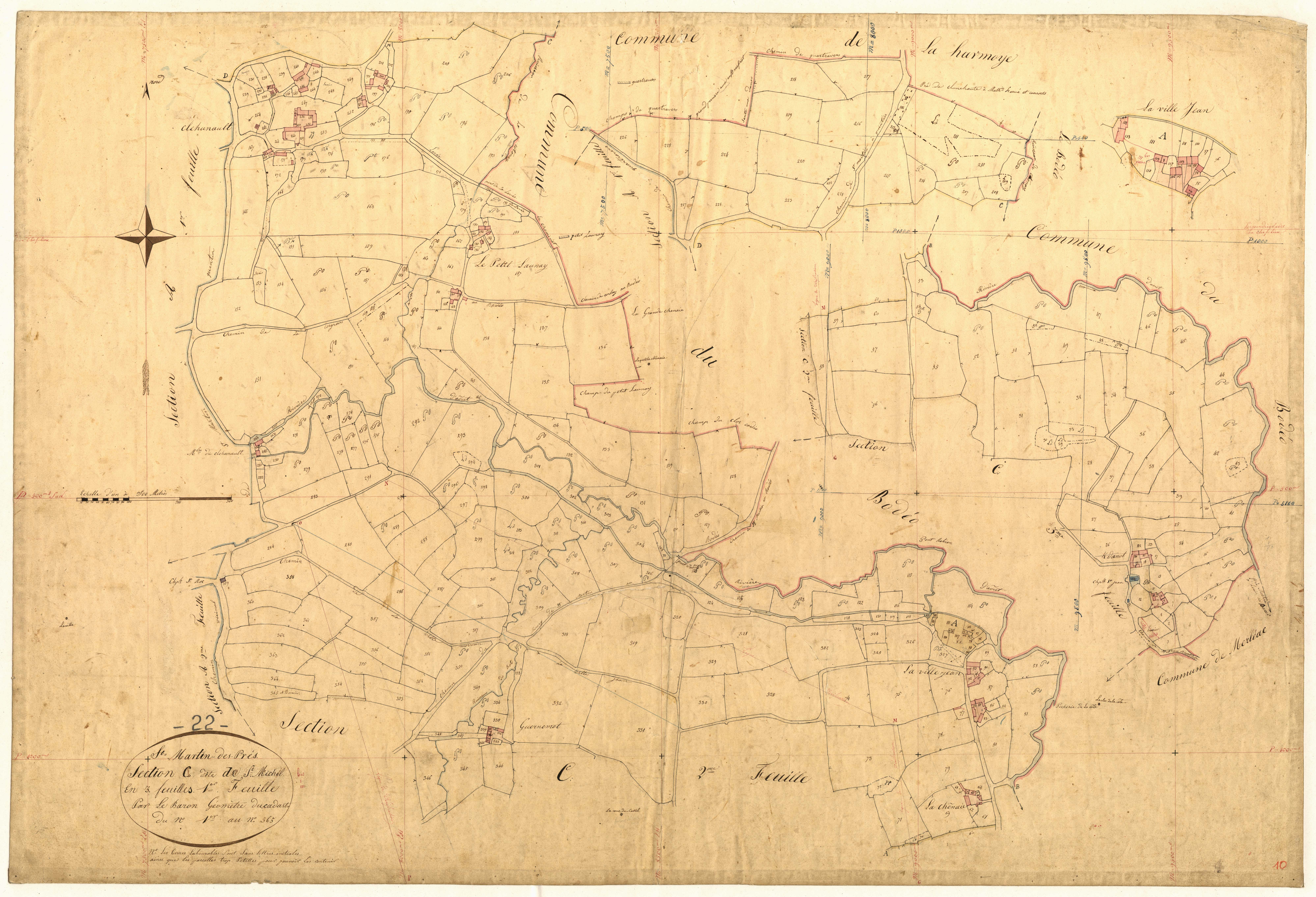 Saint-Martin-des-Prés - Section C, 1re feuille