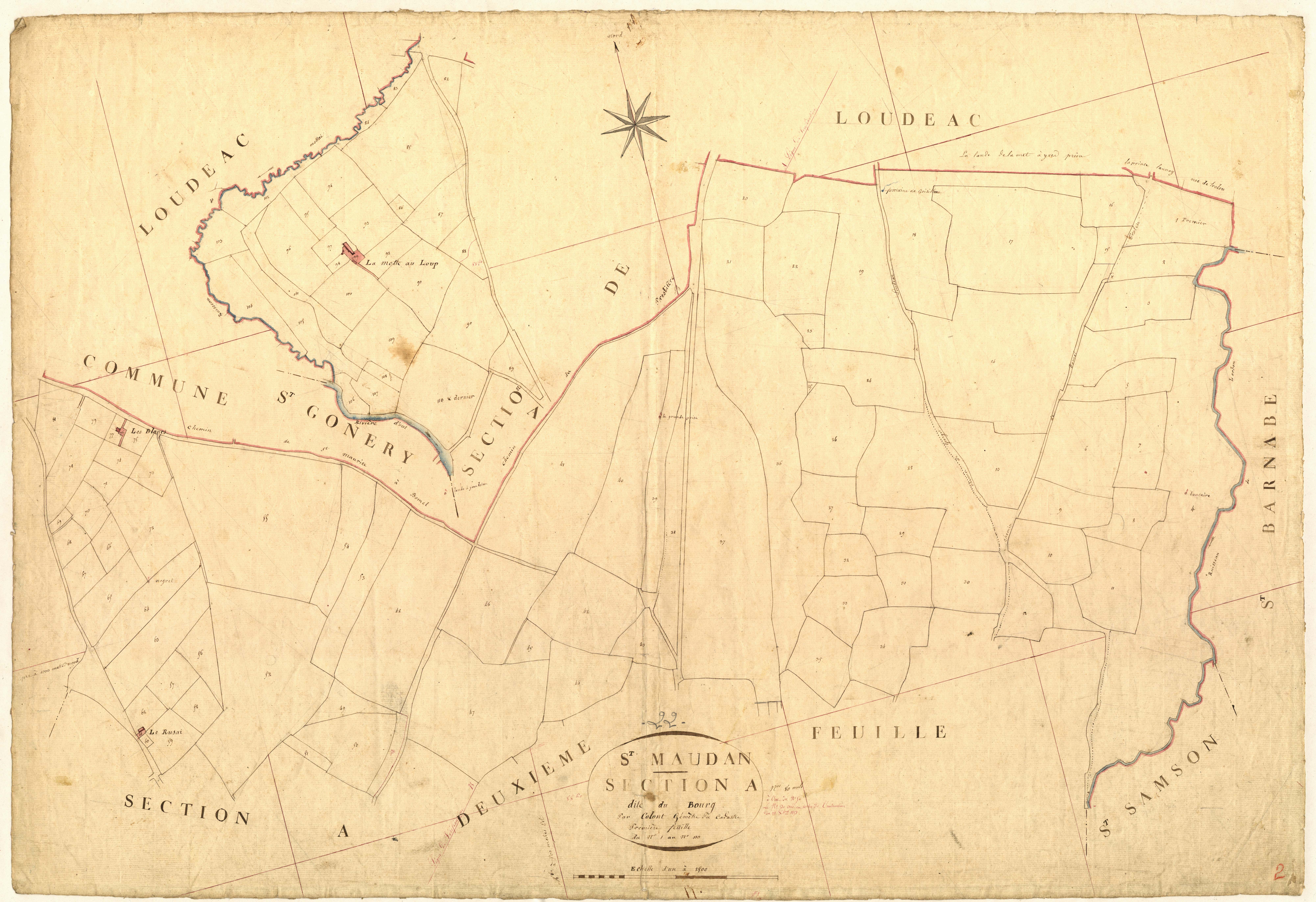 Saint-Maudan - Section A, 1re feuille