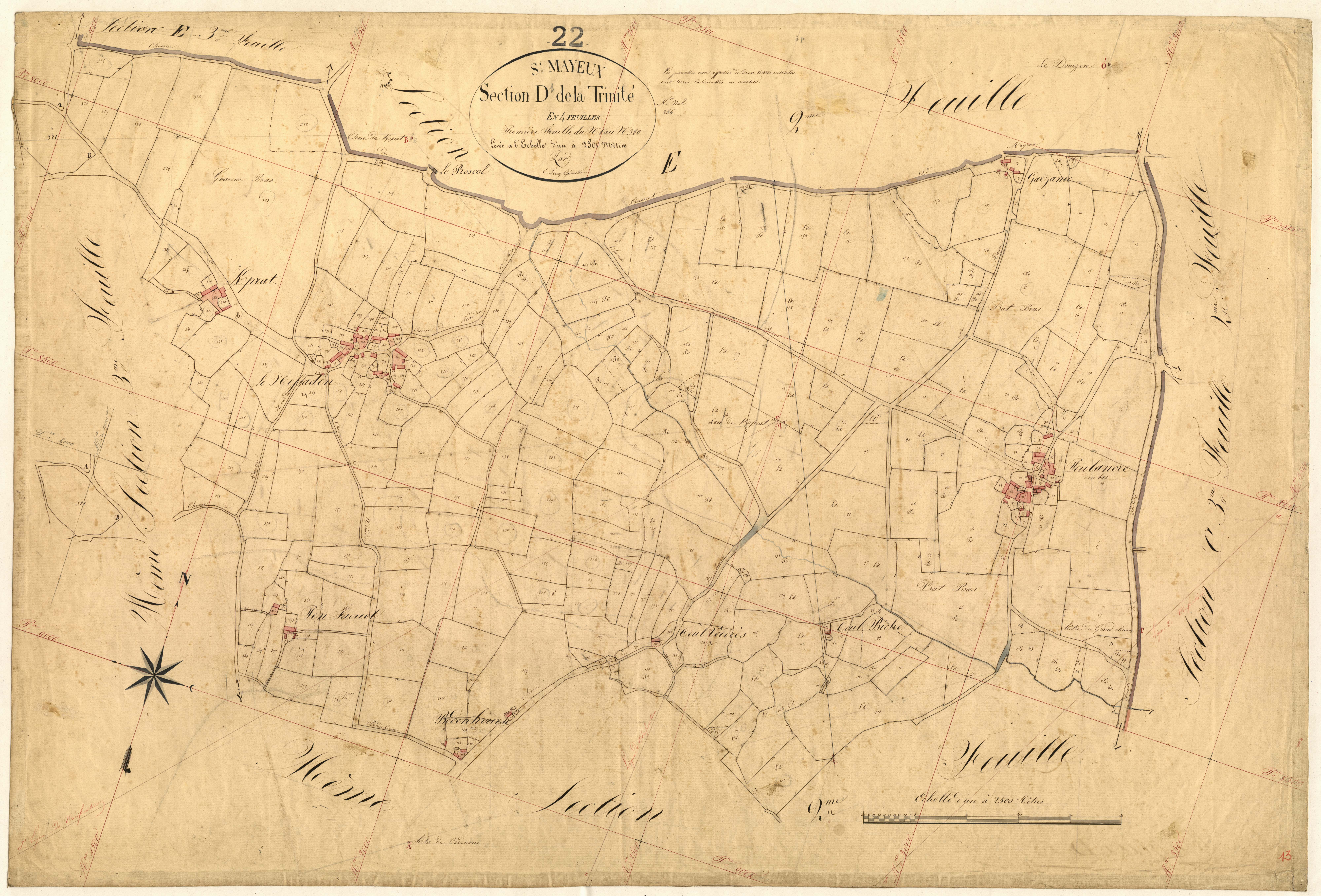 Saint-Mayeux - Section D, 1re feuille