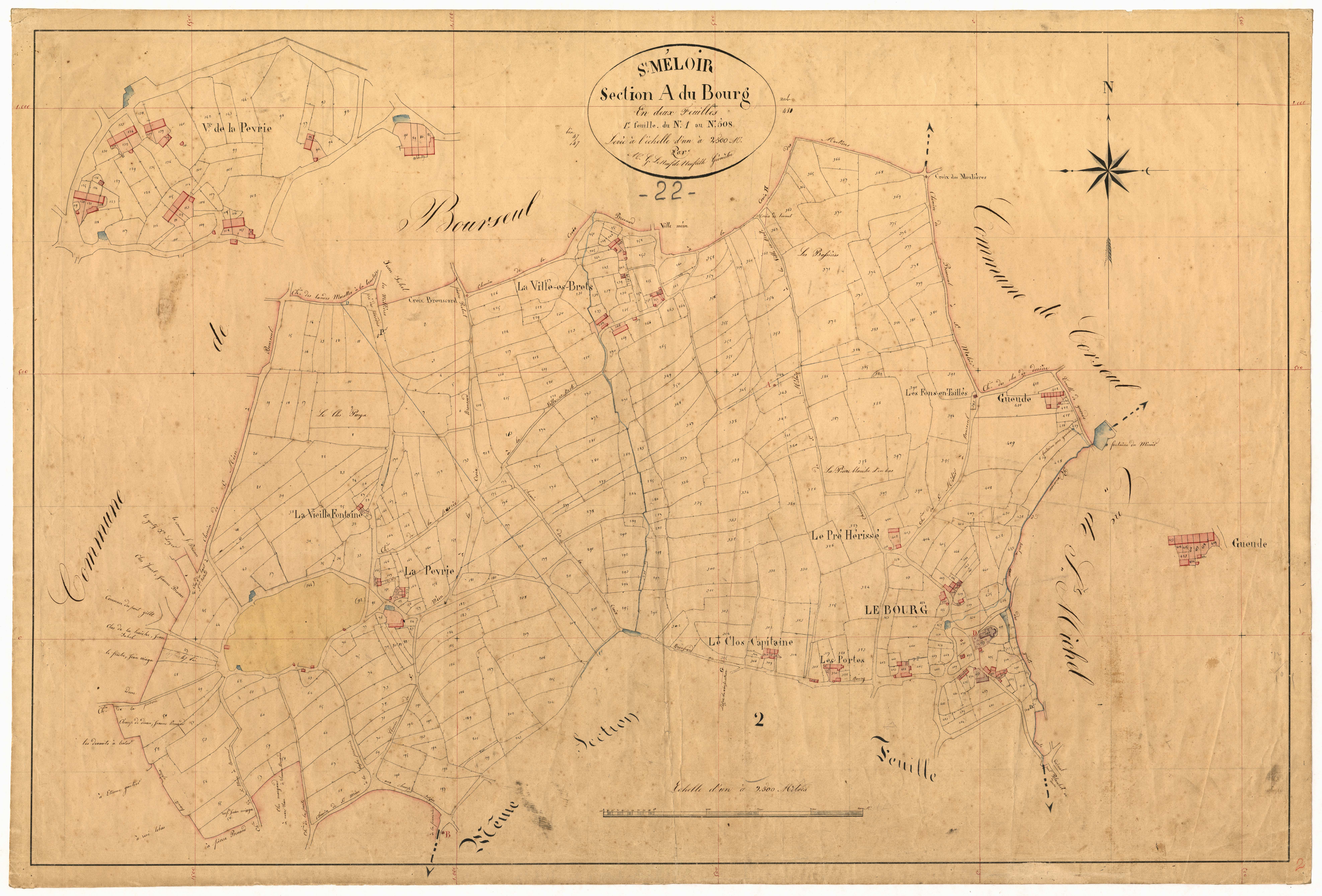 Saint-Méloir-des-Bois - Section A, 1re feuille