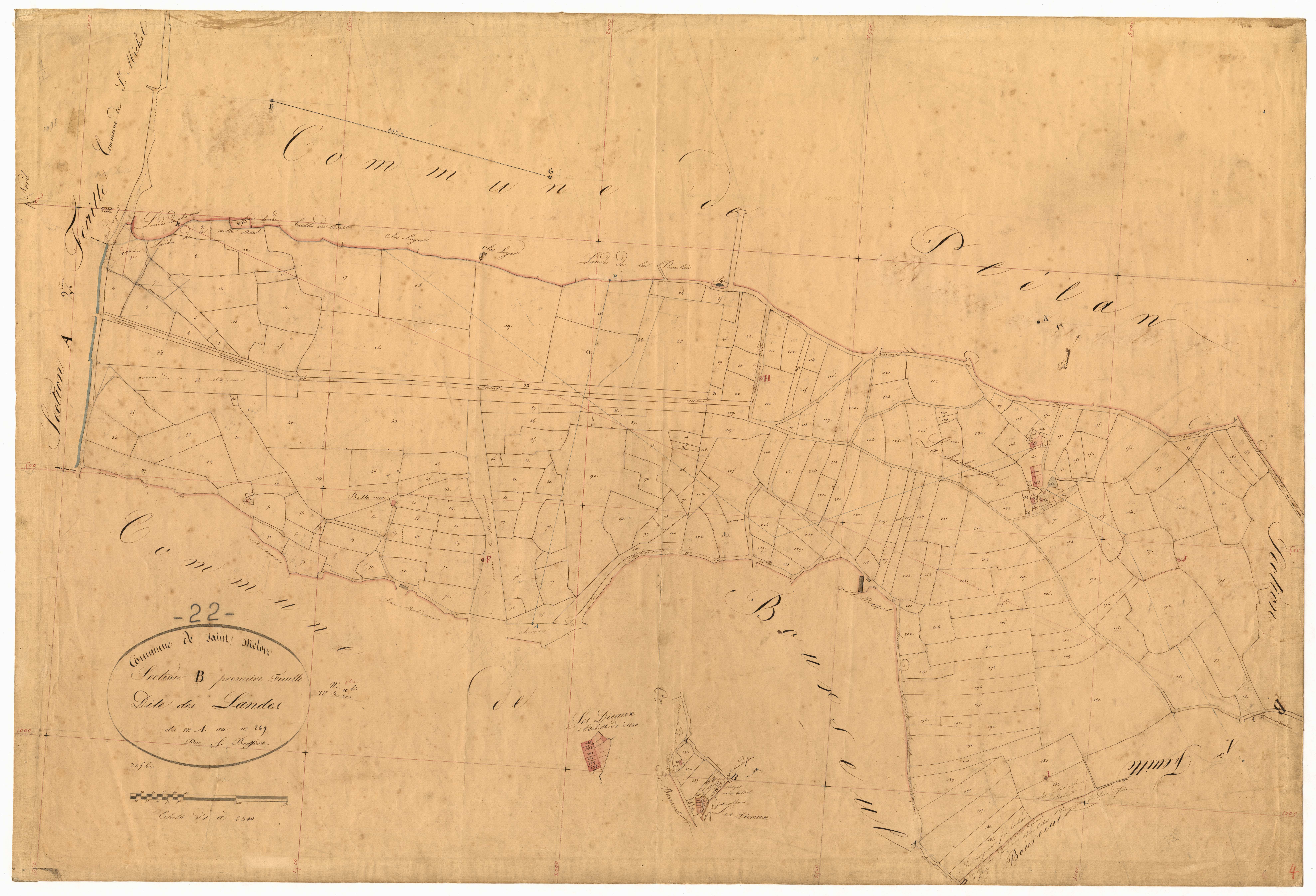 Saint-Méloir-des-Bois - Section B, 1re feuille