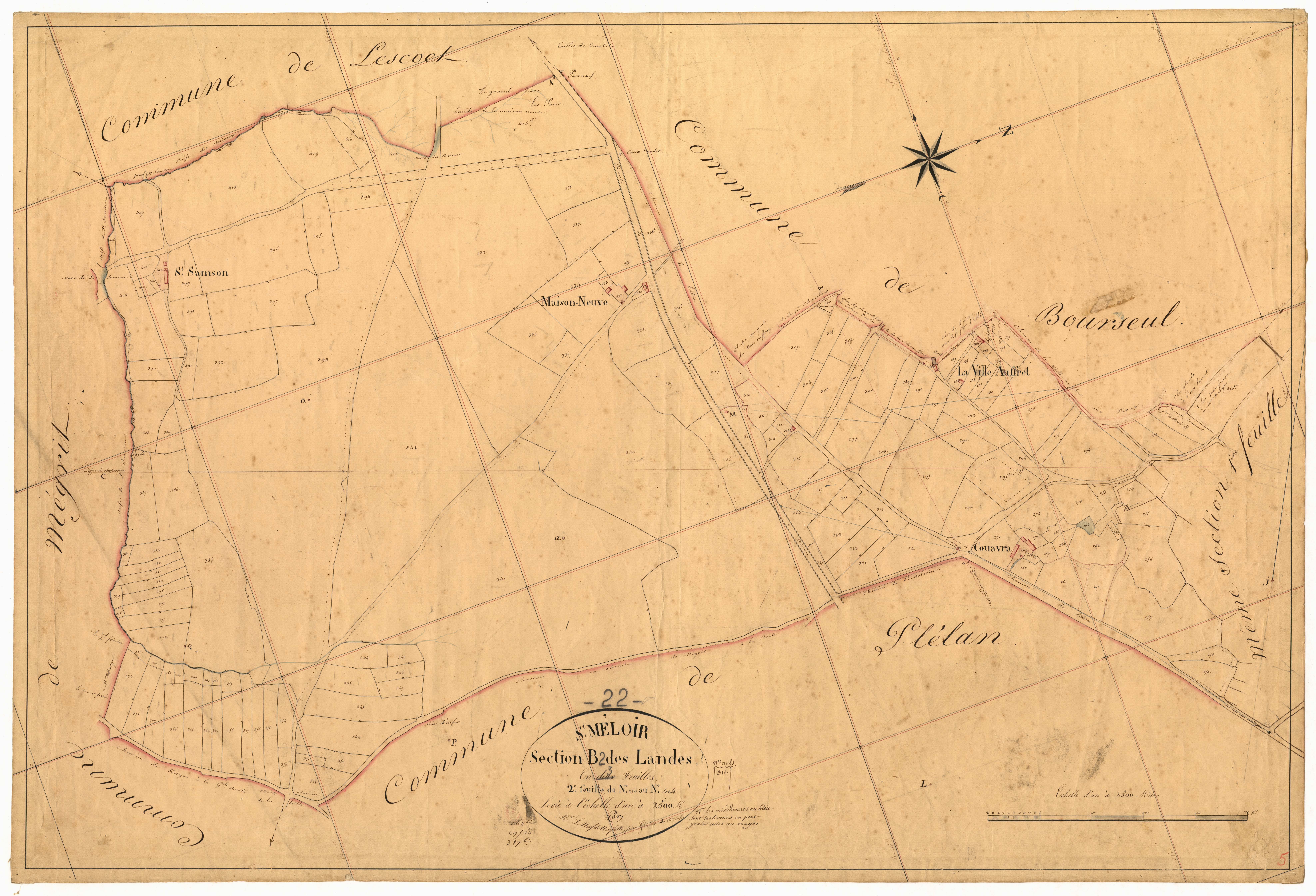 Saint-Méloir-des-Bois - Section B, 2e feuille