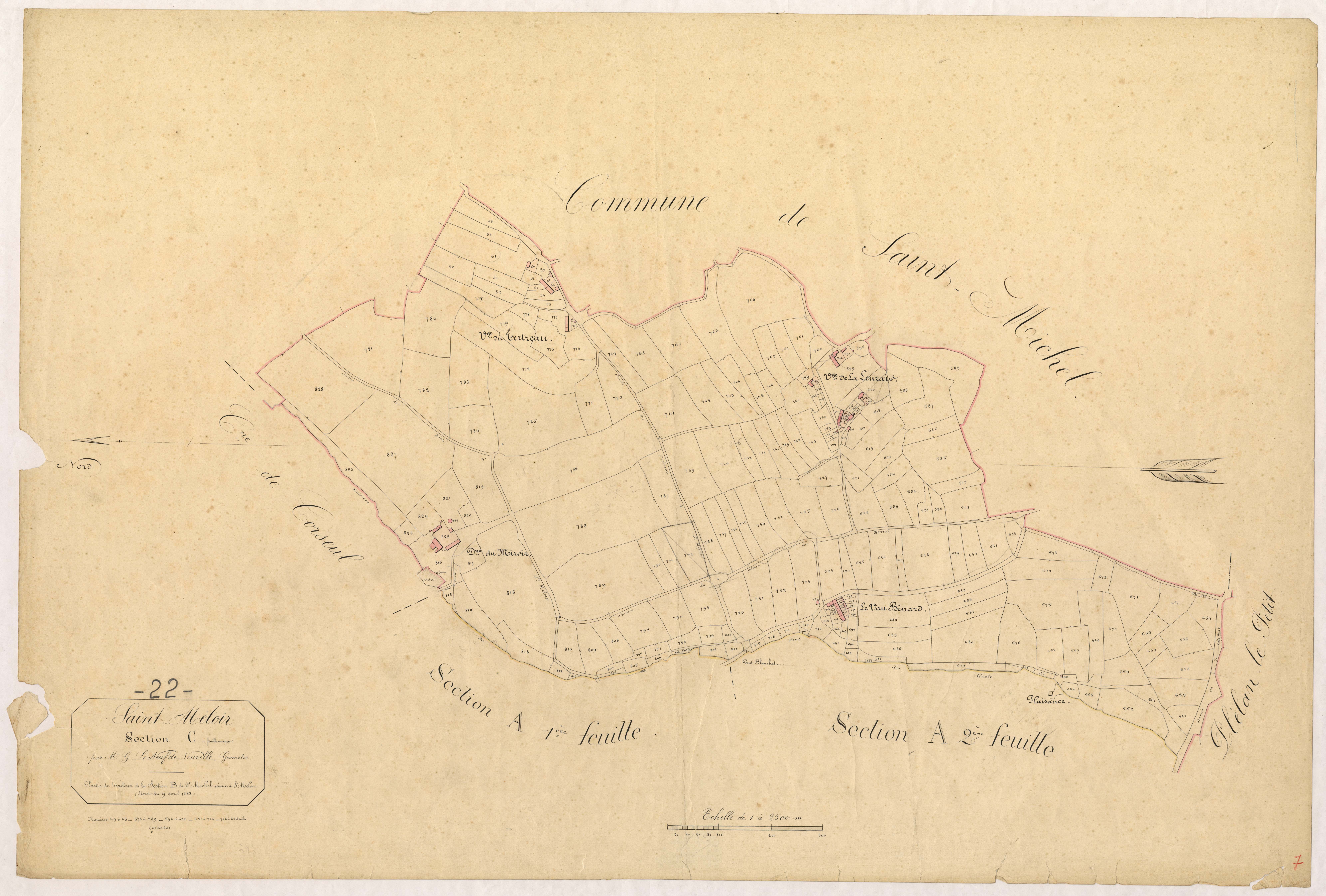 Saint-Méloir-des-Bois - Section C, feuille unique