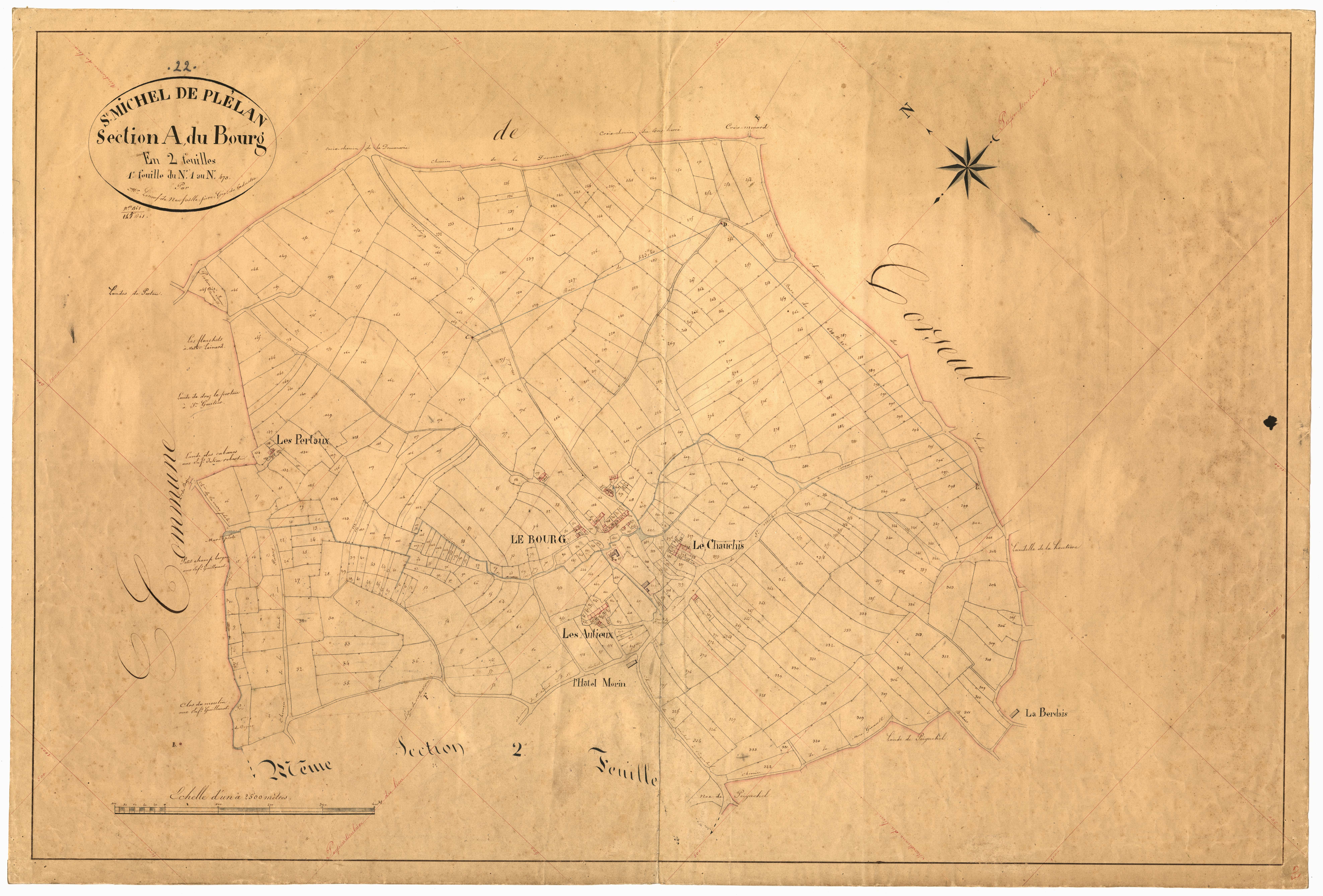 Saint-Michel-de-Plélan - Section A, 1re feuille