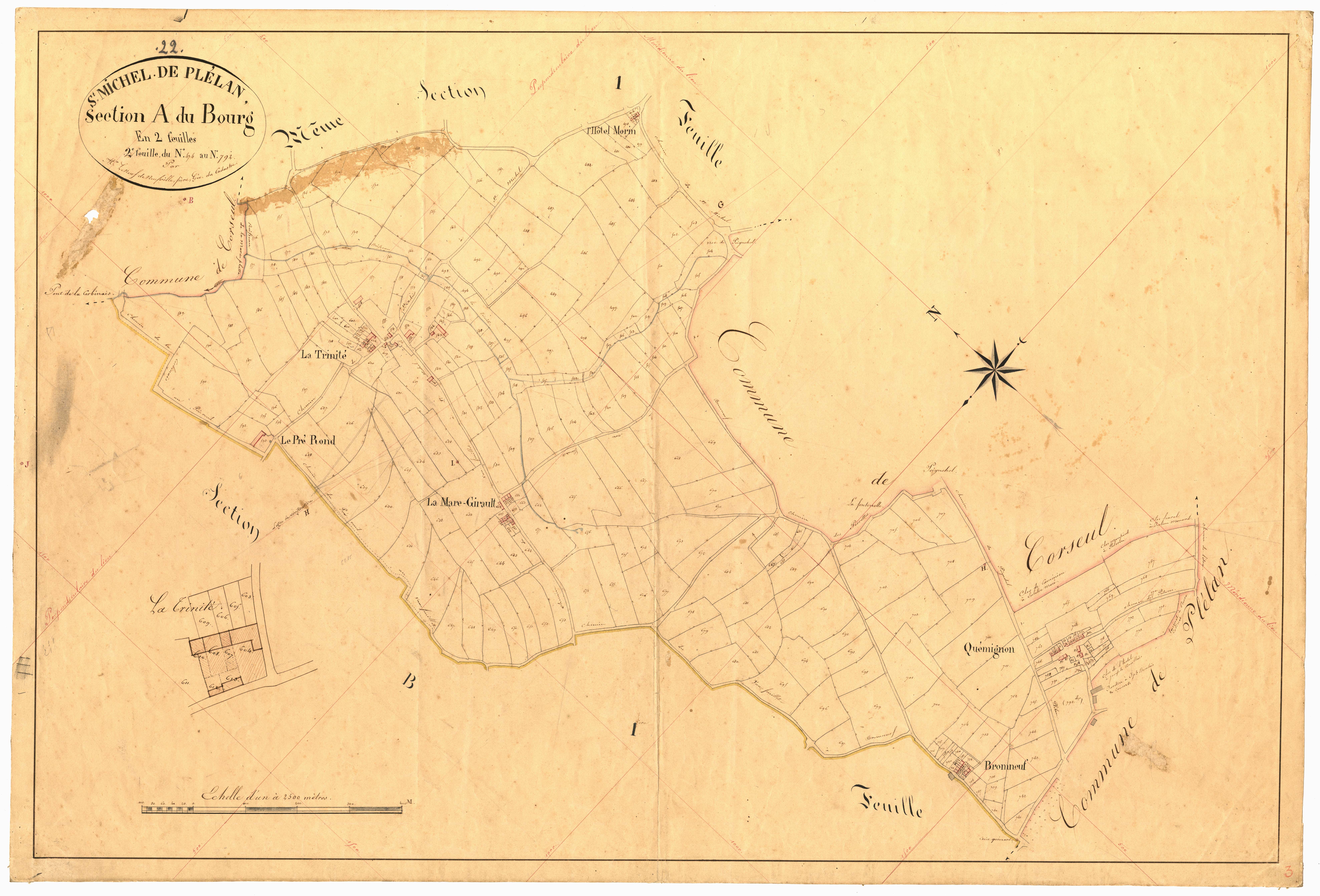 Saint-Michel-de-Plélan - Section A, 2e feuille