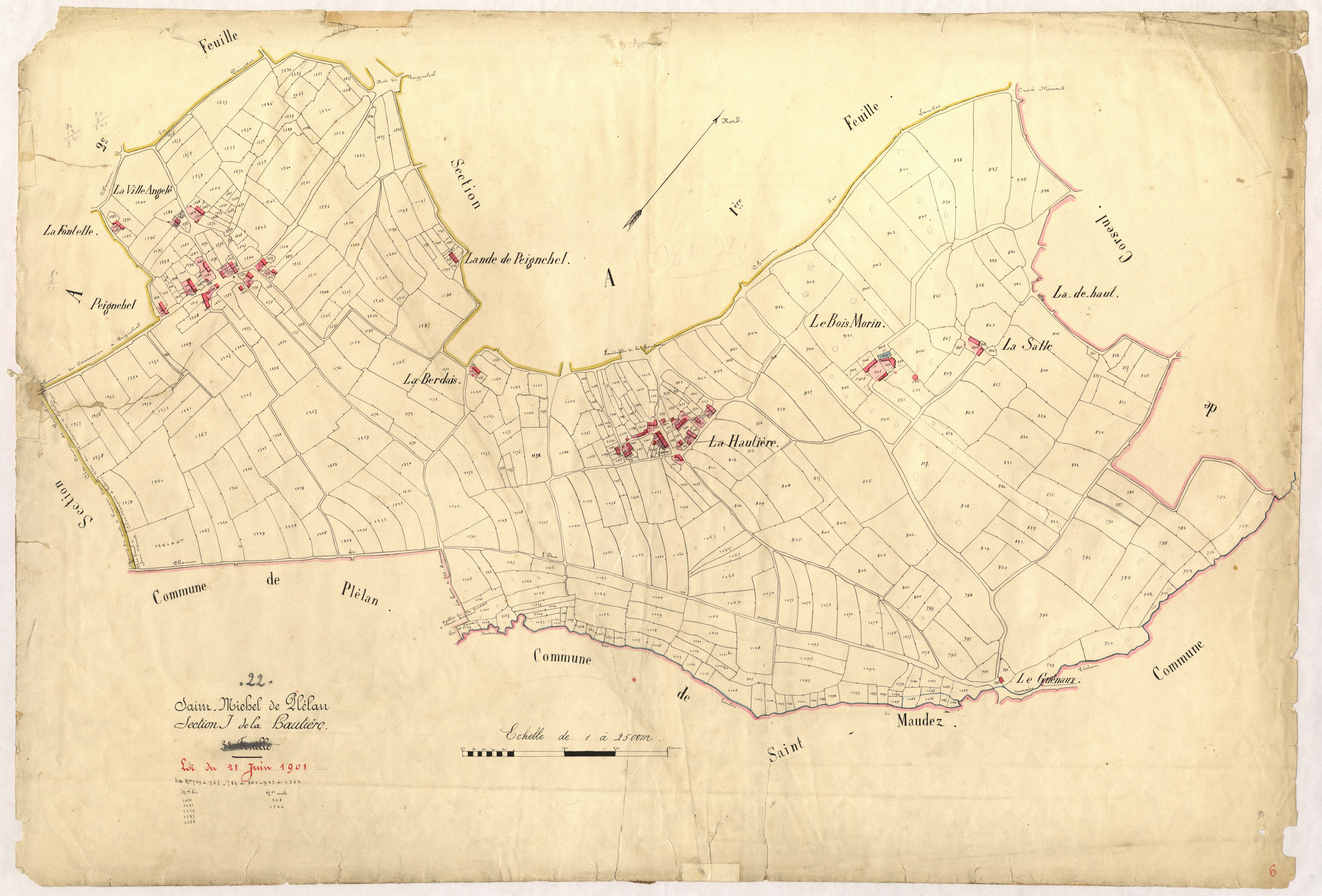 Saint-Michel-de-Plélan - Section J, feuille unique