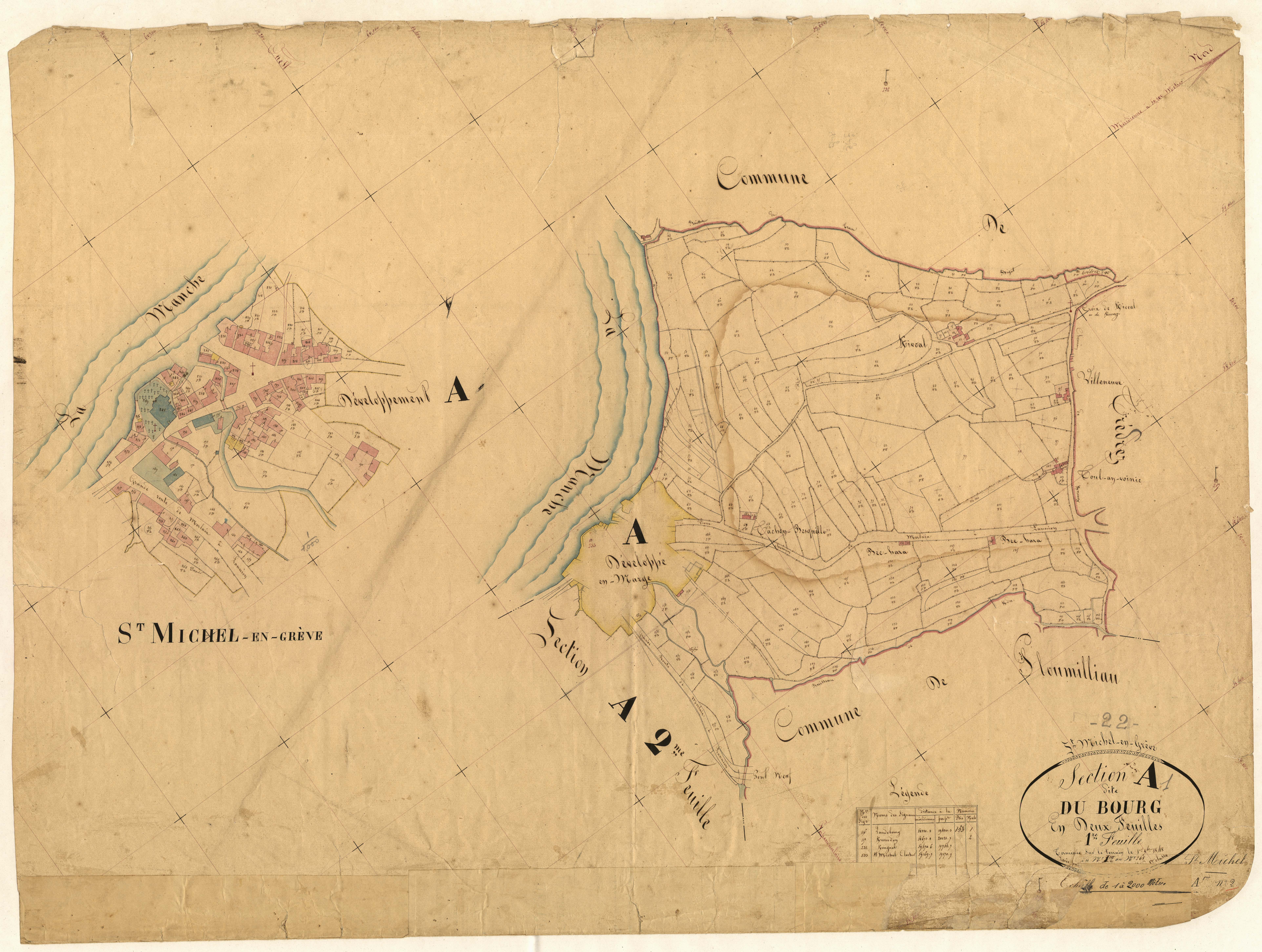 Saint-Michel-en-Grève - Section A, 1re feuille