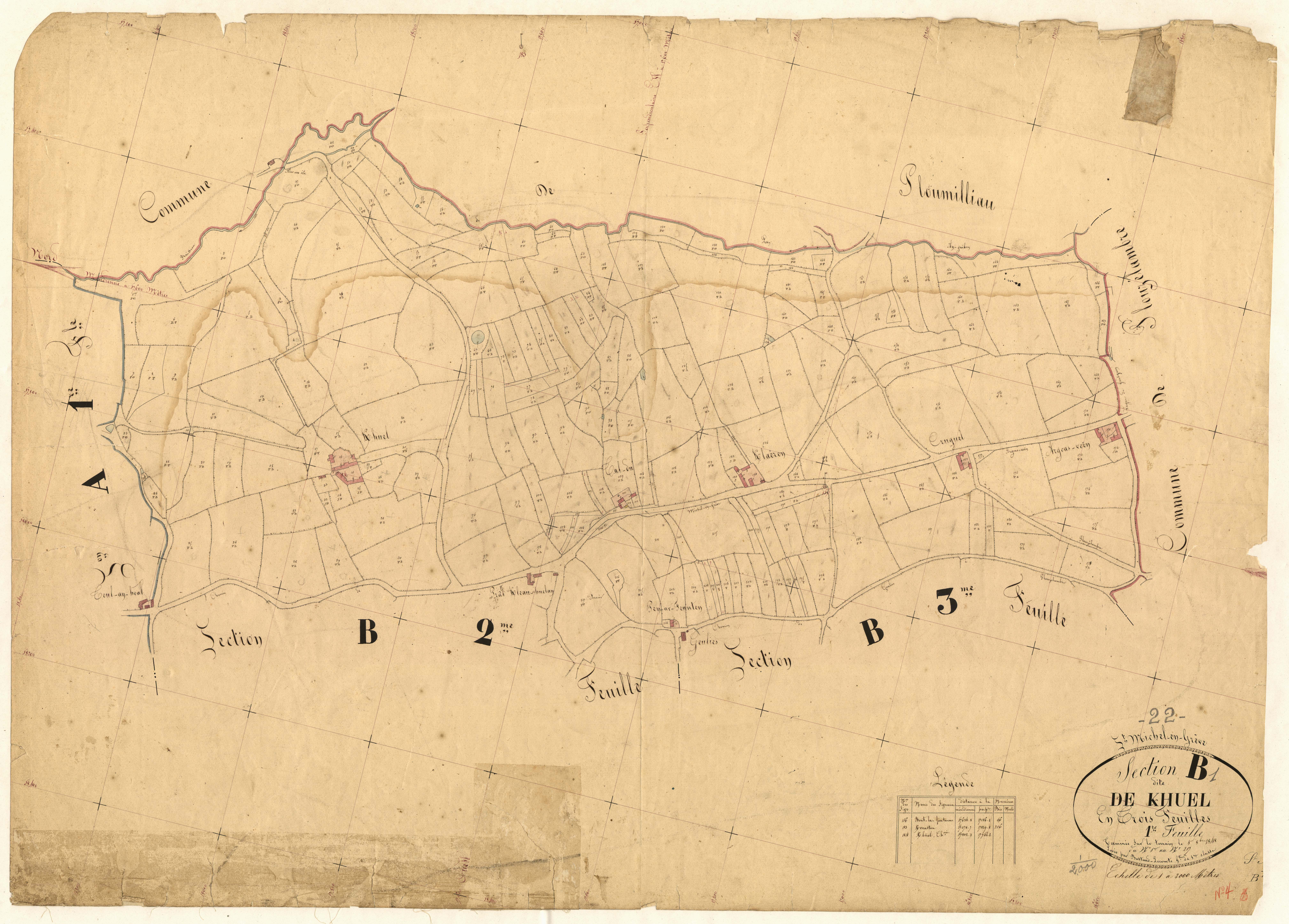 Saint-Michel-en-Grève - Section B, 1re feuille