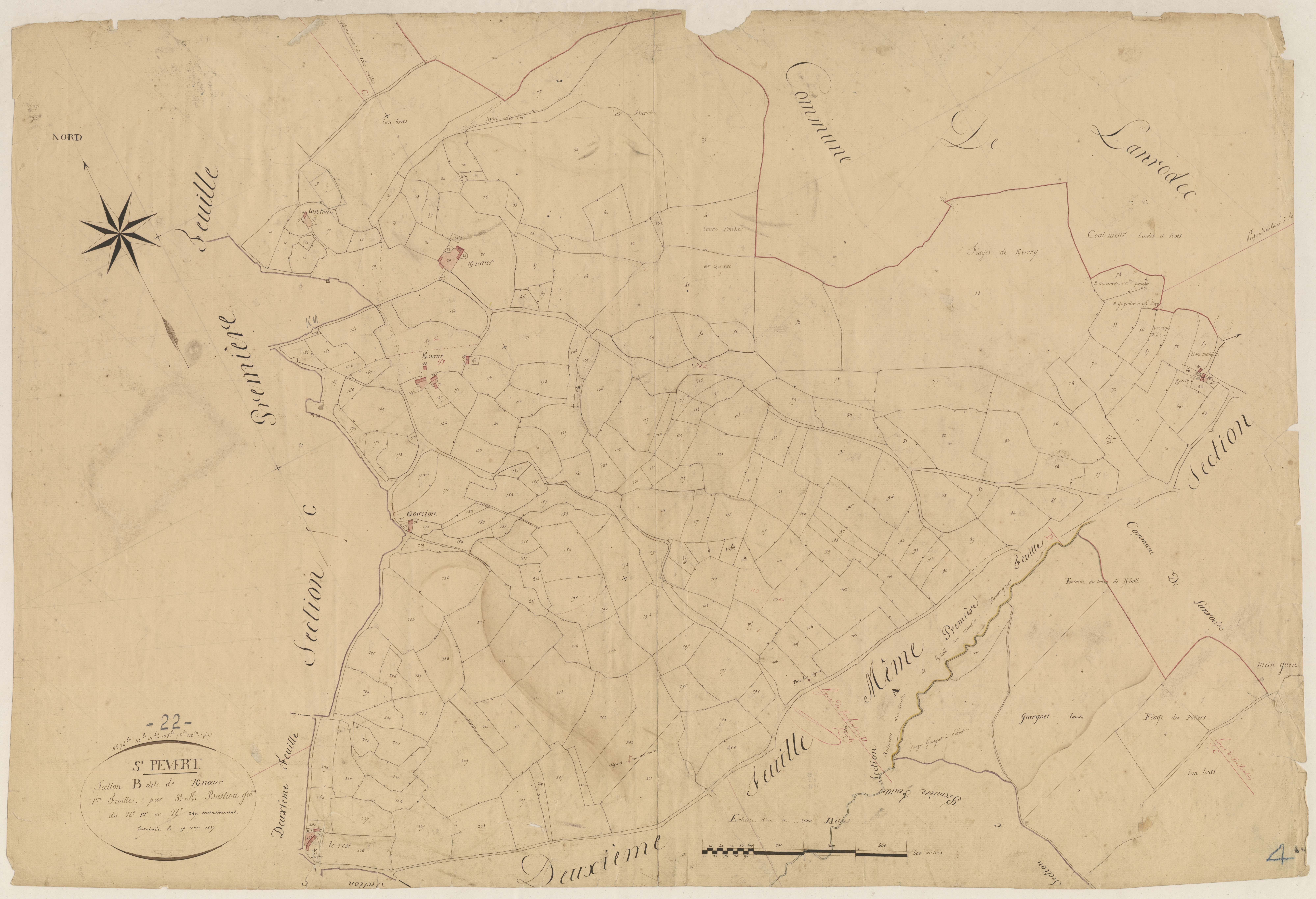 Saint-Péver - Section B, 1re feuille