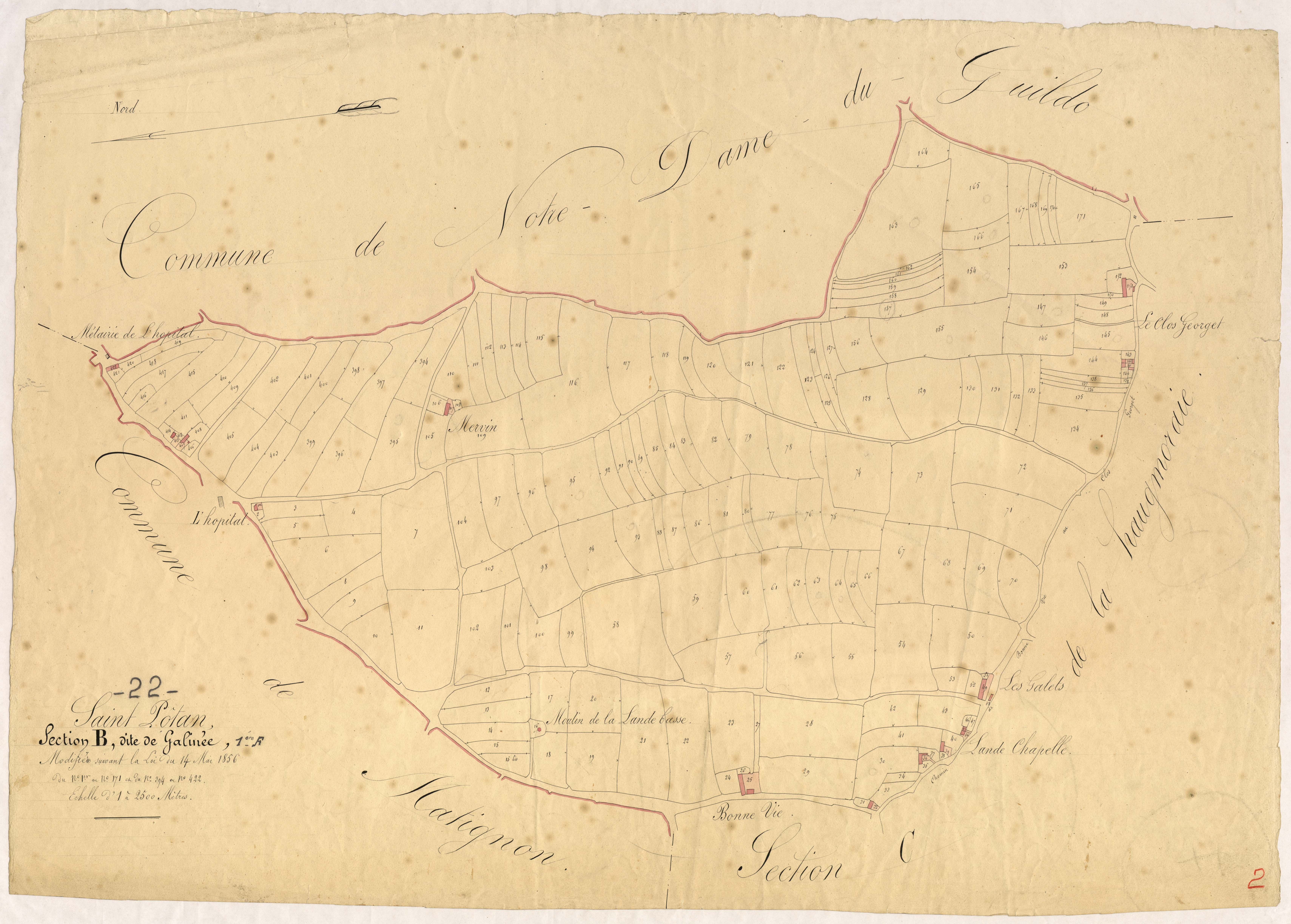 Saint-Pôtan - Section B, 1re feuille