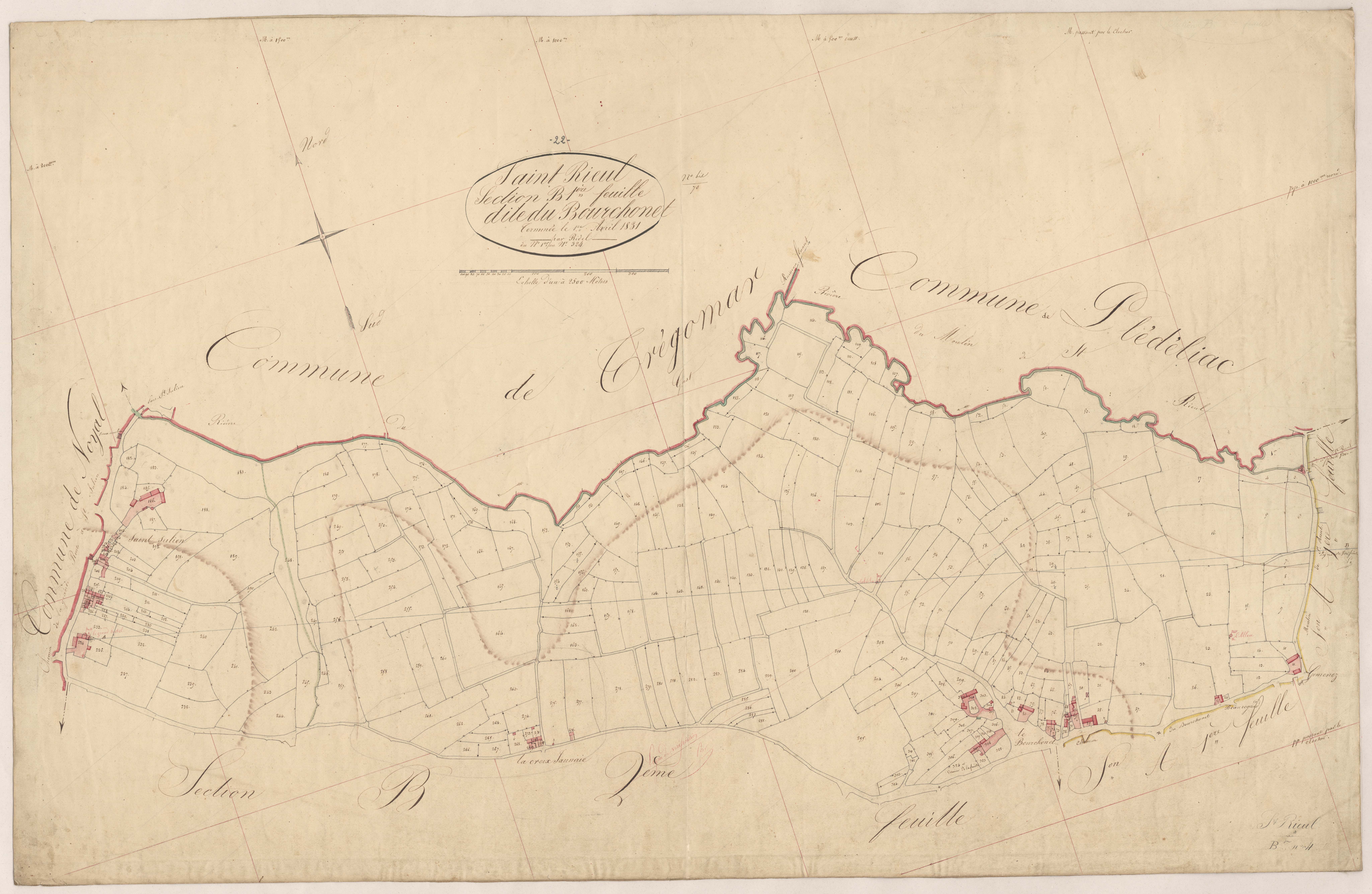 Saint-Rieul - Section B, 1re feuille