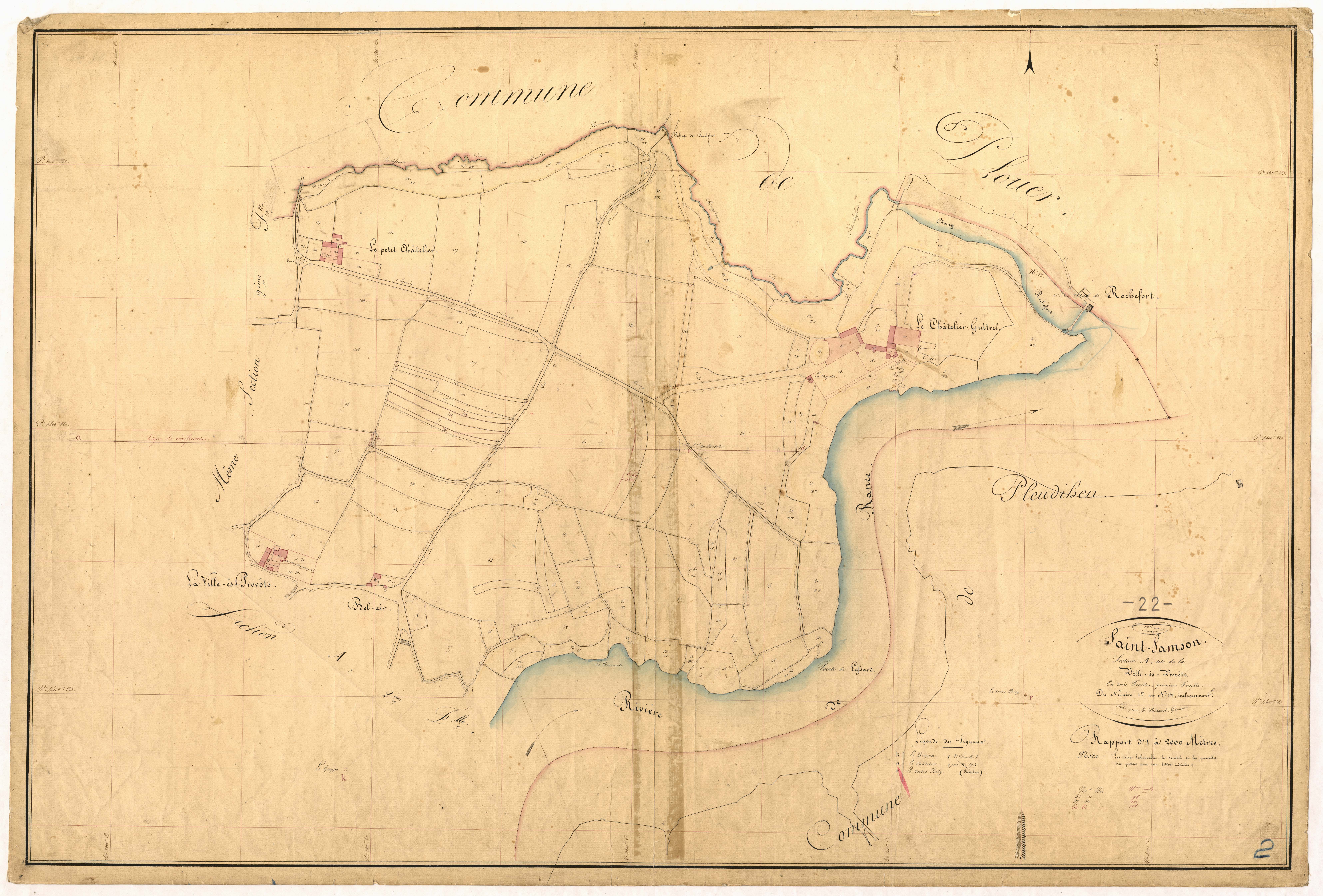 Saint-Samson-sur-Rance - Section A, 1re feuille