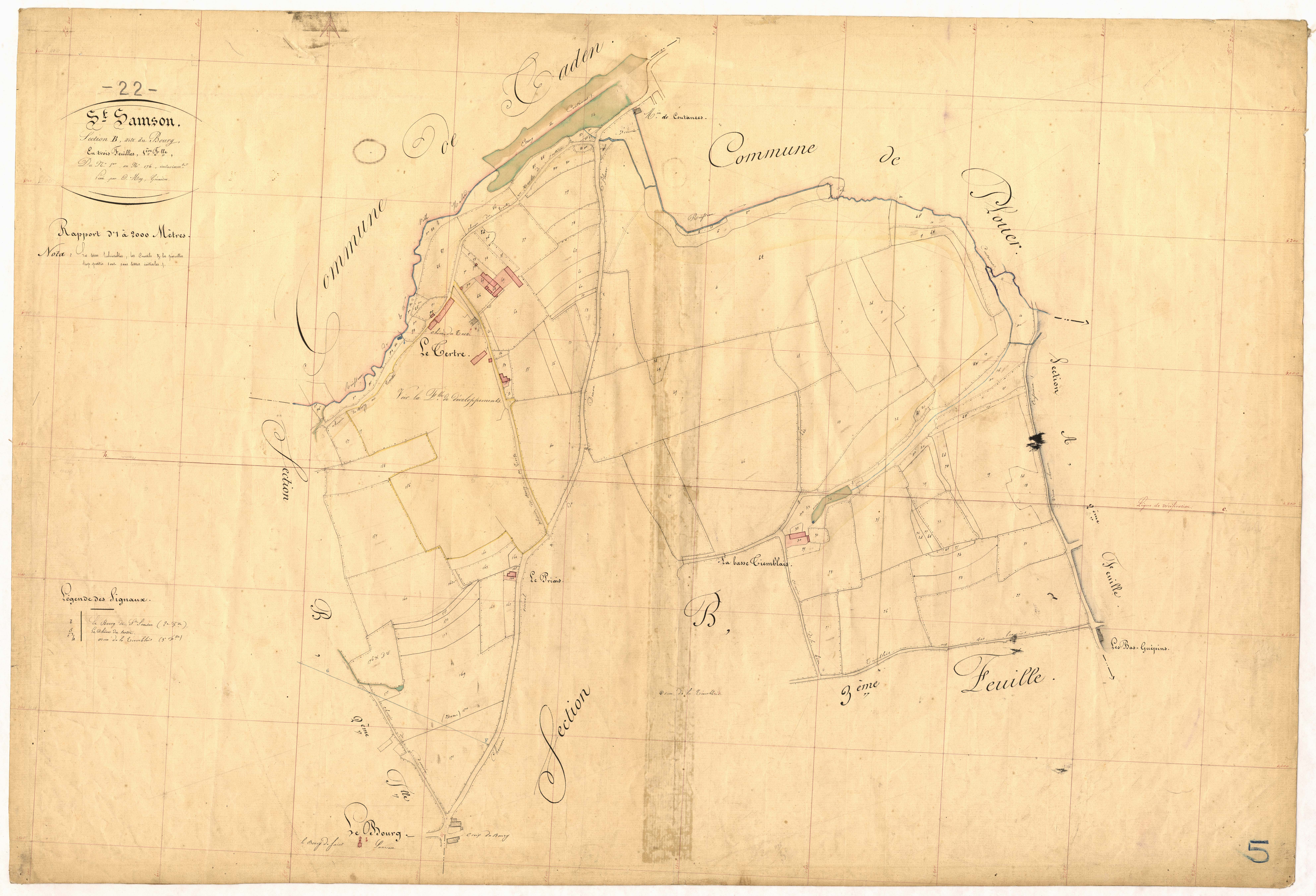 Saint-Samson-sur-Rance - Section B, 1re feuille