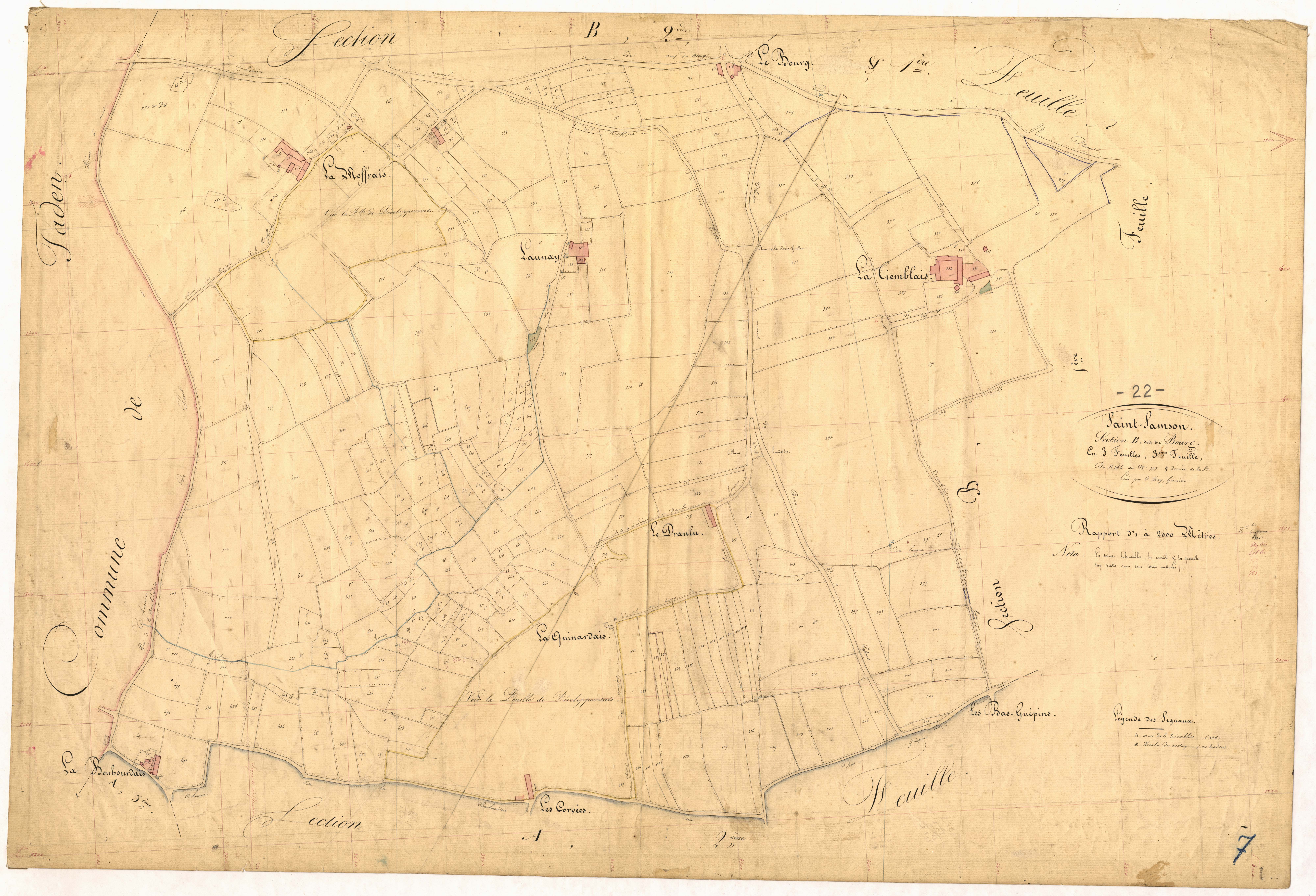 Saint-Samson-sur-Rance - Section B, 3e feuille