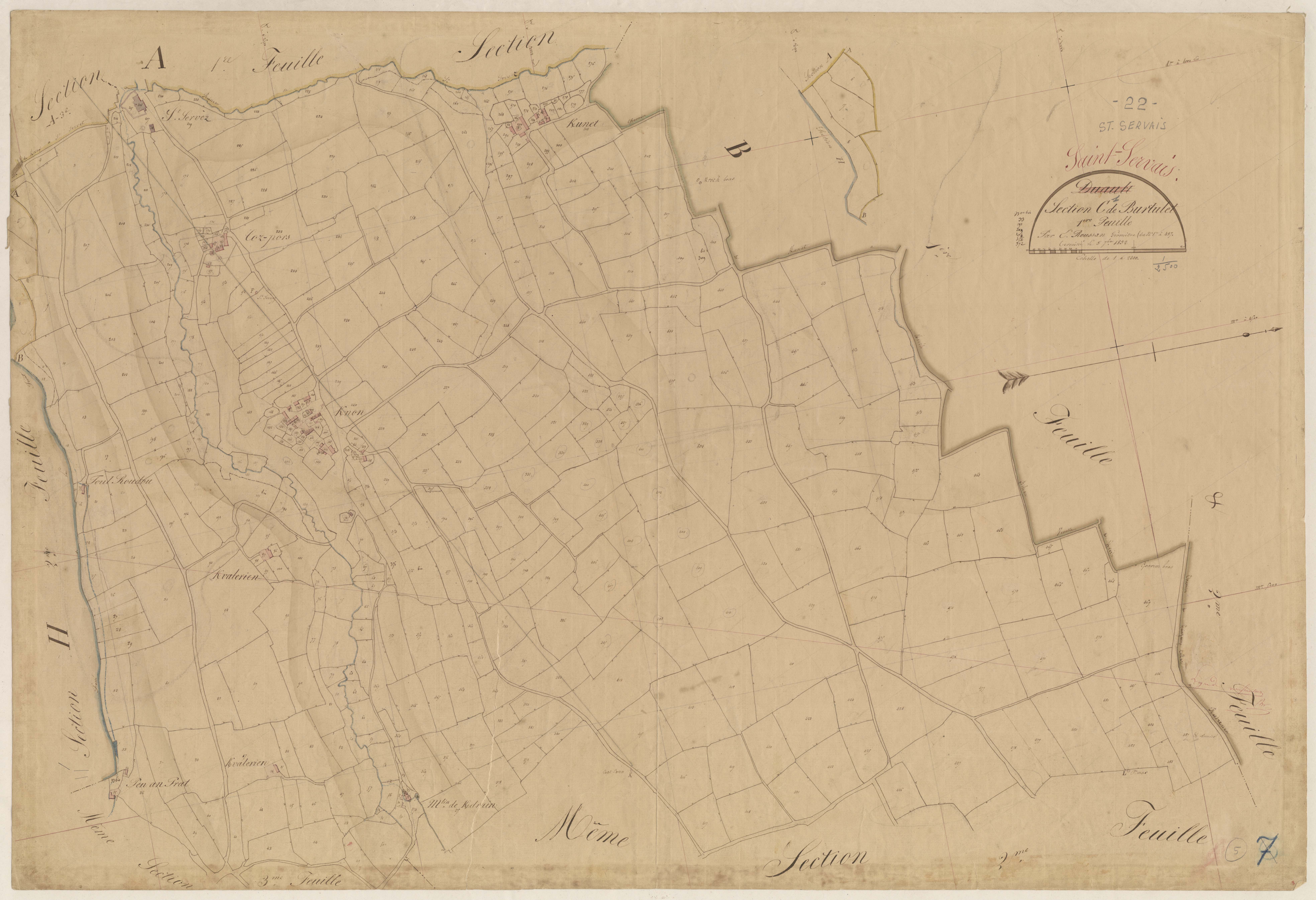 Saint-Servais - Section C, 1re feuille