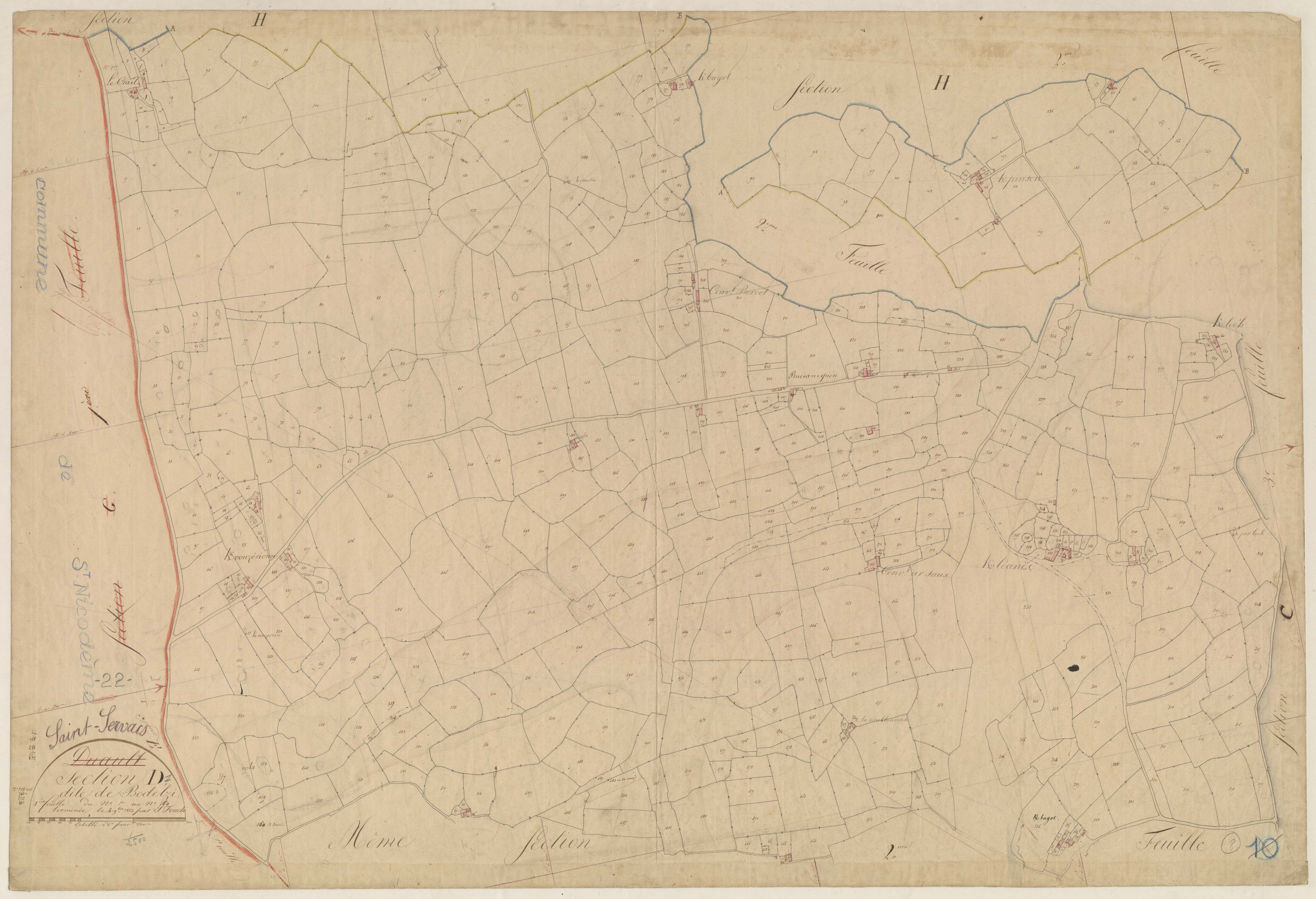 Saint-Servais - Section D, 1re feuille