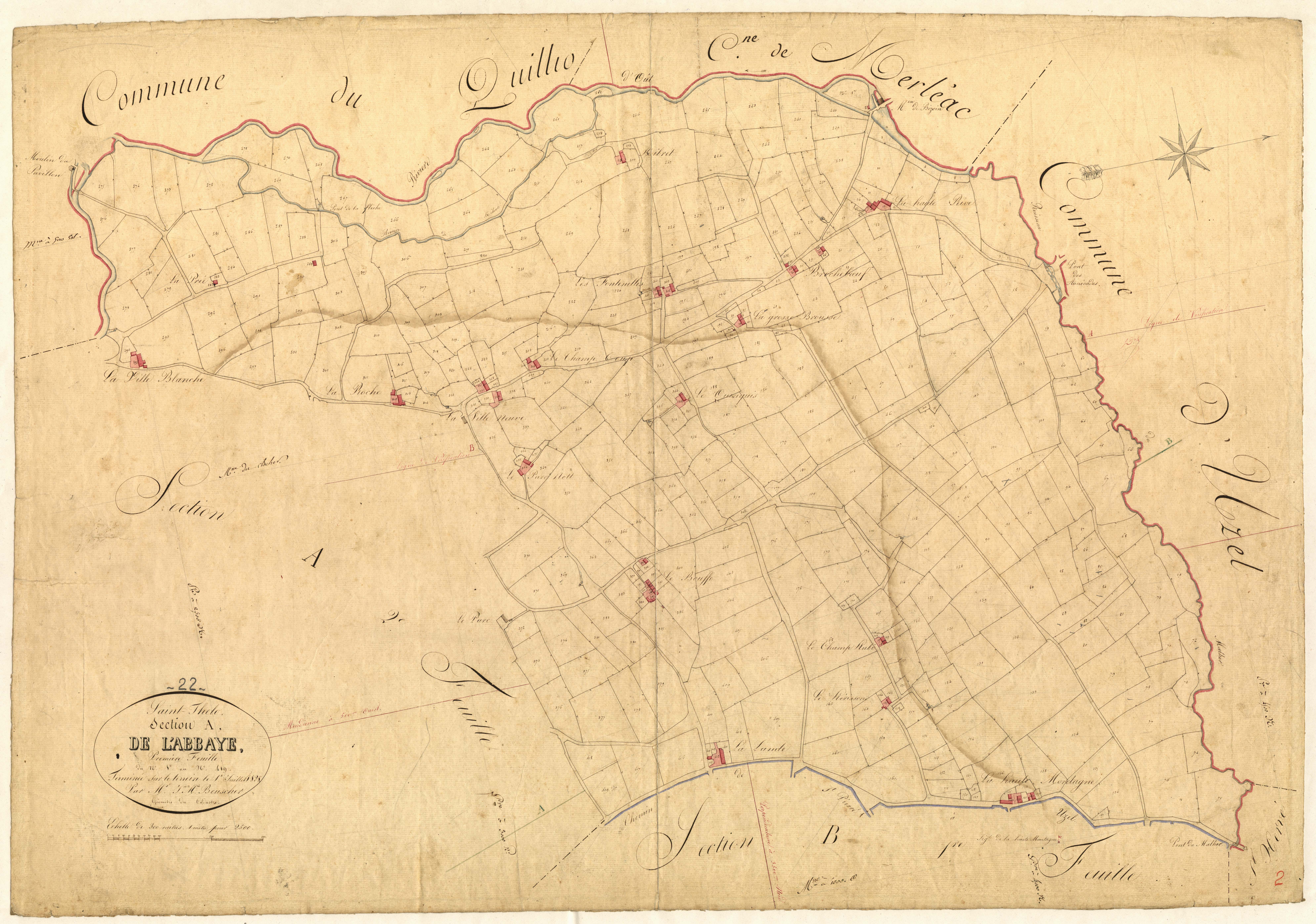 Saint-Thélo - Section A, 1re feuille